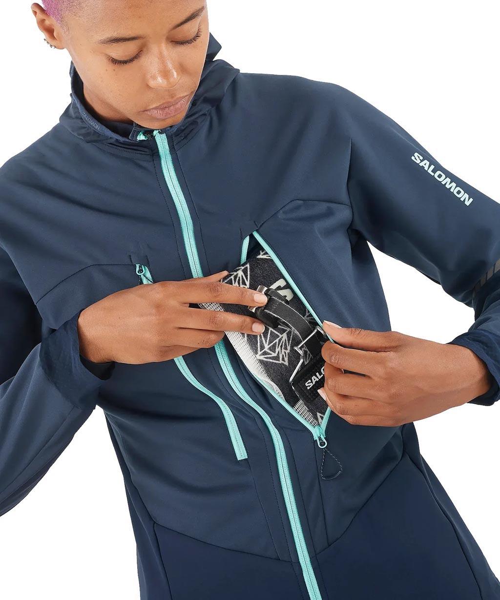 Product gallery image number 7 for product MTN Full Zip Softshell Hooded Wind Jacket - Women's