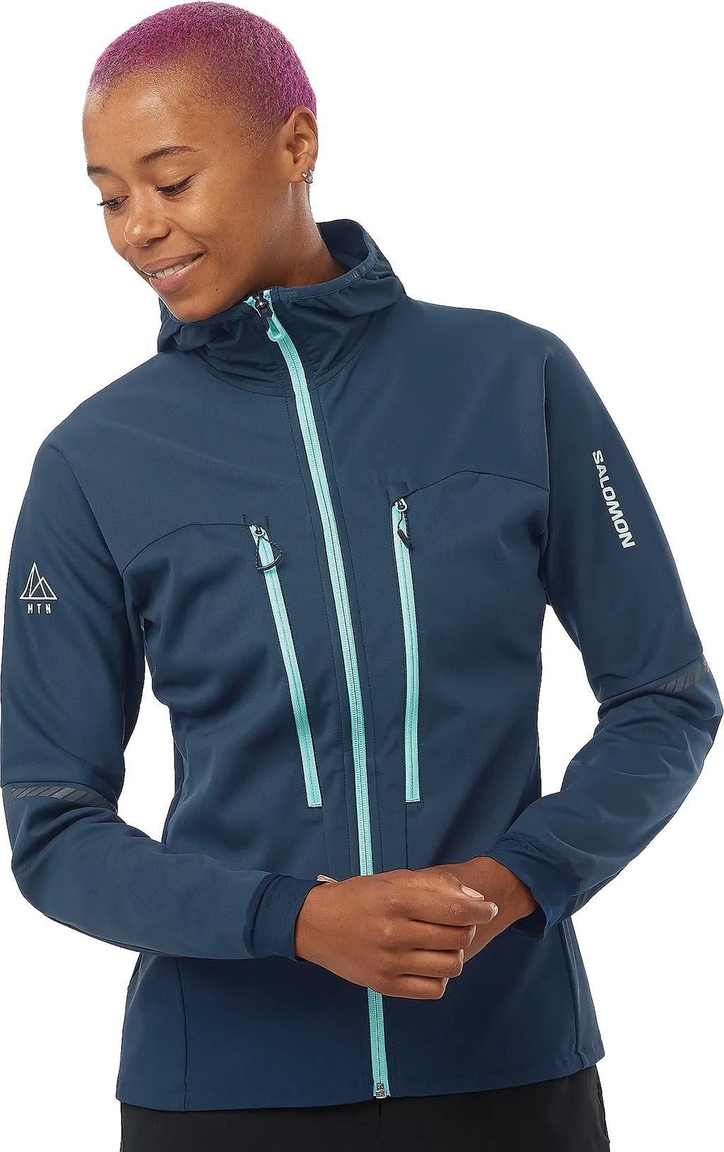Product gallery image number 9 for product MTN Full Zip Softshell Hooded Wind Jacket - Women's