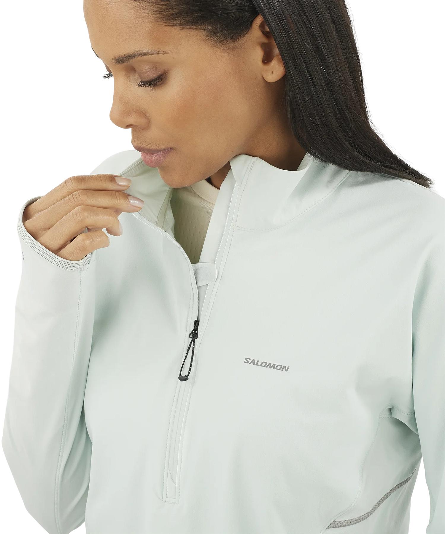 Product gallery image number 3 for product Sense Aero Hybrid Cropped Half Zip Midlayer Pullover - Women's