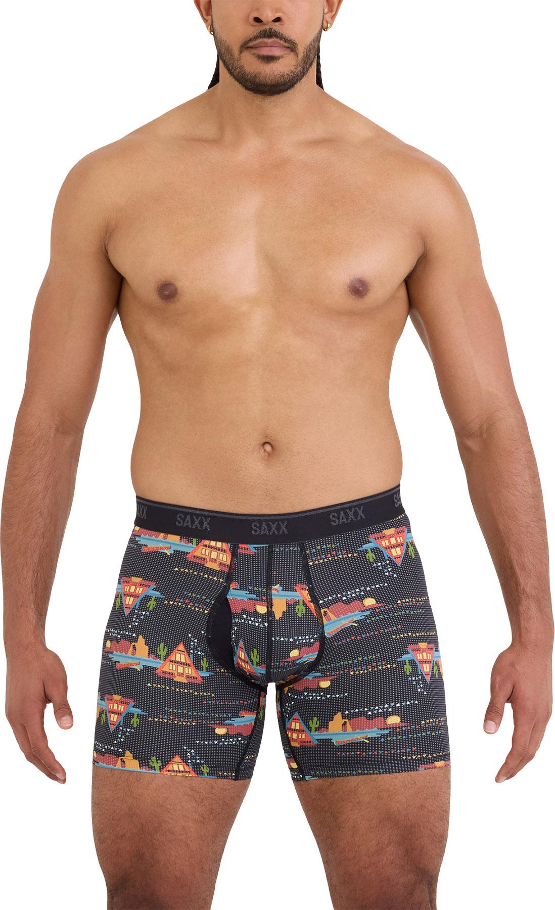 Product gallery image number 3 for product Caleçon boxeur avec braguette Quest Quick-Dry Mesh Performance 6" - Homme