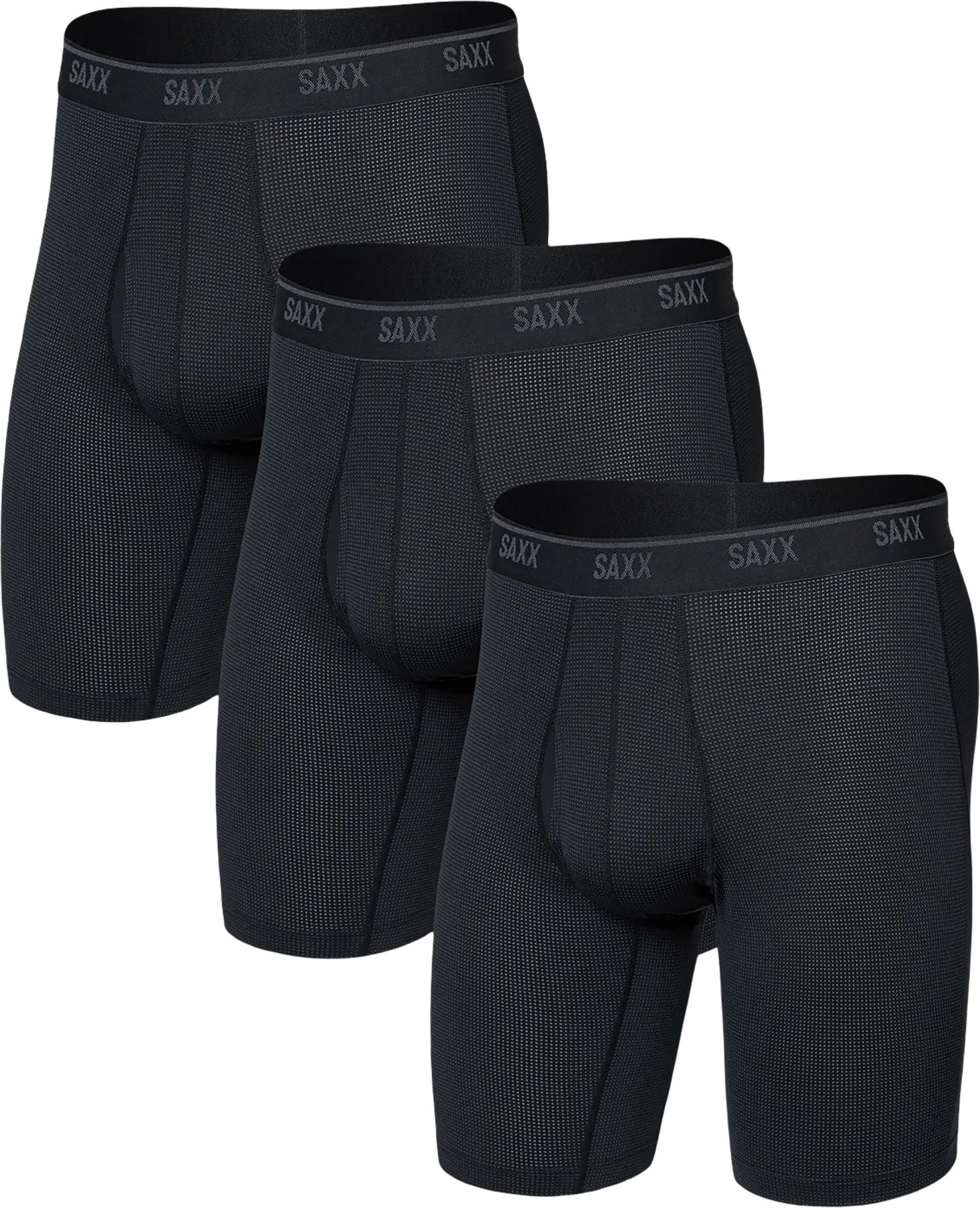 Product image for Quest Quick-Dry Mesh Performance 3 Pack Long Boxer Brief with Fly 8" - Men's