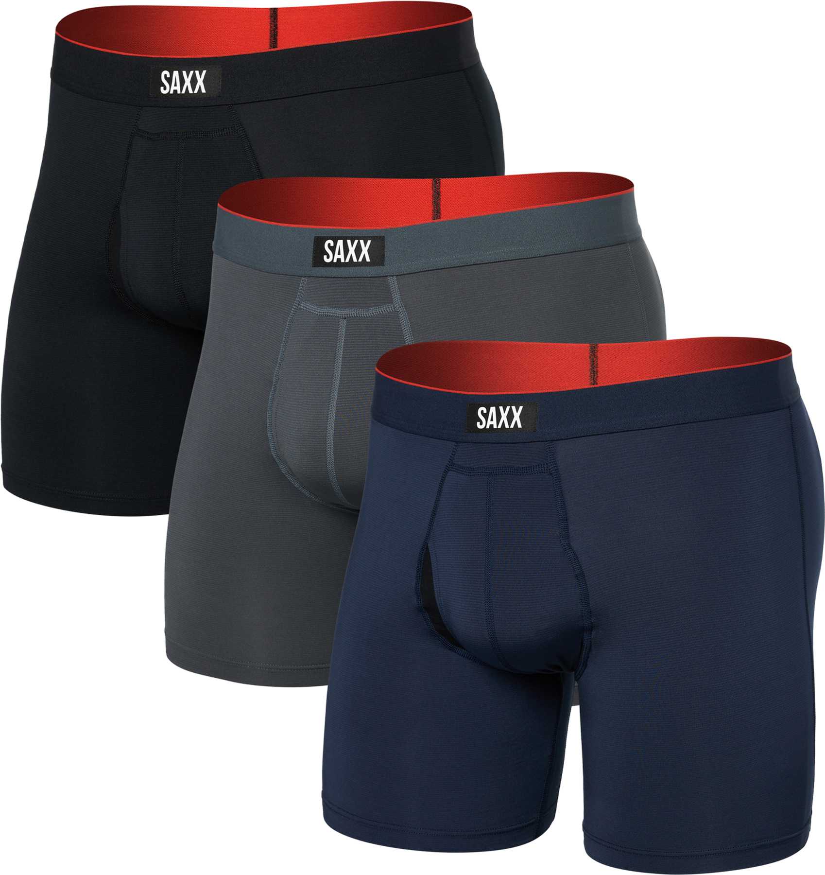 Product image for Multi-Sport Mesh Performance 3 Pack Boxer Brief with Fly 6" - Men's