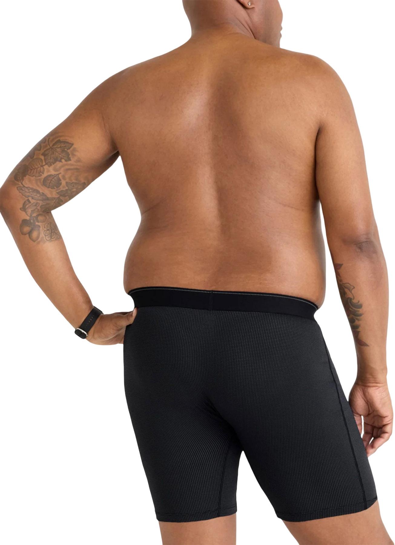 Product gallery image number 2 for product Quest Quick-Dry Mesh Performance 3 Pack Long Boxer Brief with Fly 8" - Men's