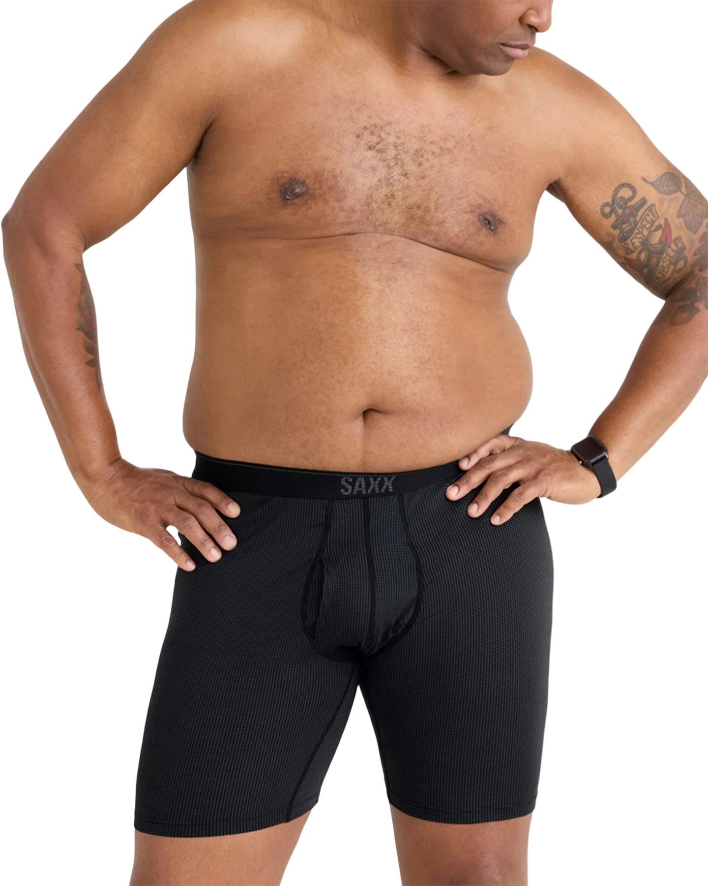 Product image for Quest Quick-Dry Mesh Performance 3 Pack Long Boxer Brief with Fly 8" - Men's