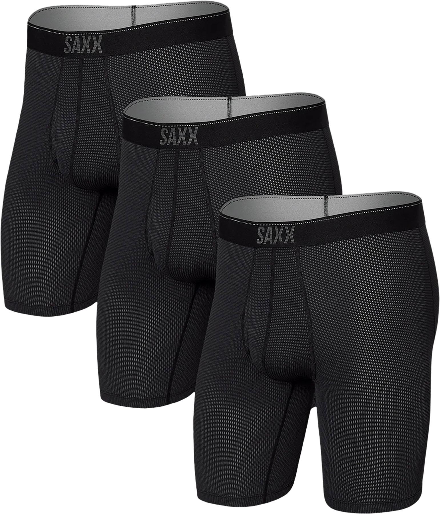 Product image for Quest Quick-Dry Mesh Performance 3 Pack Long Boxer Brief with Fly 8" - Men's