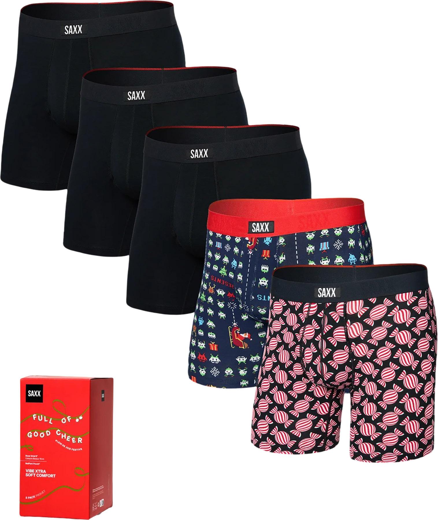 Product image for Vibe Xtra Soft Comfort 5 Pack Boxer Brief with Fly 6" - Men's