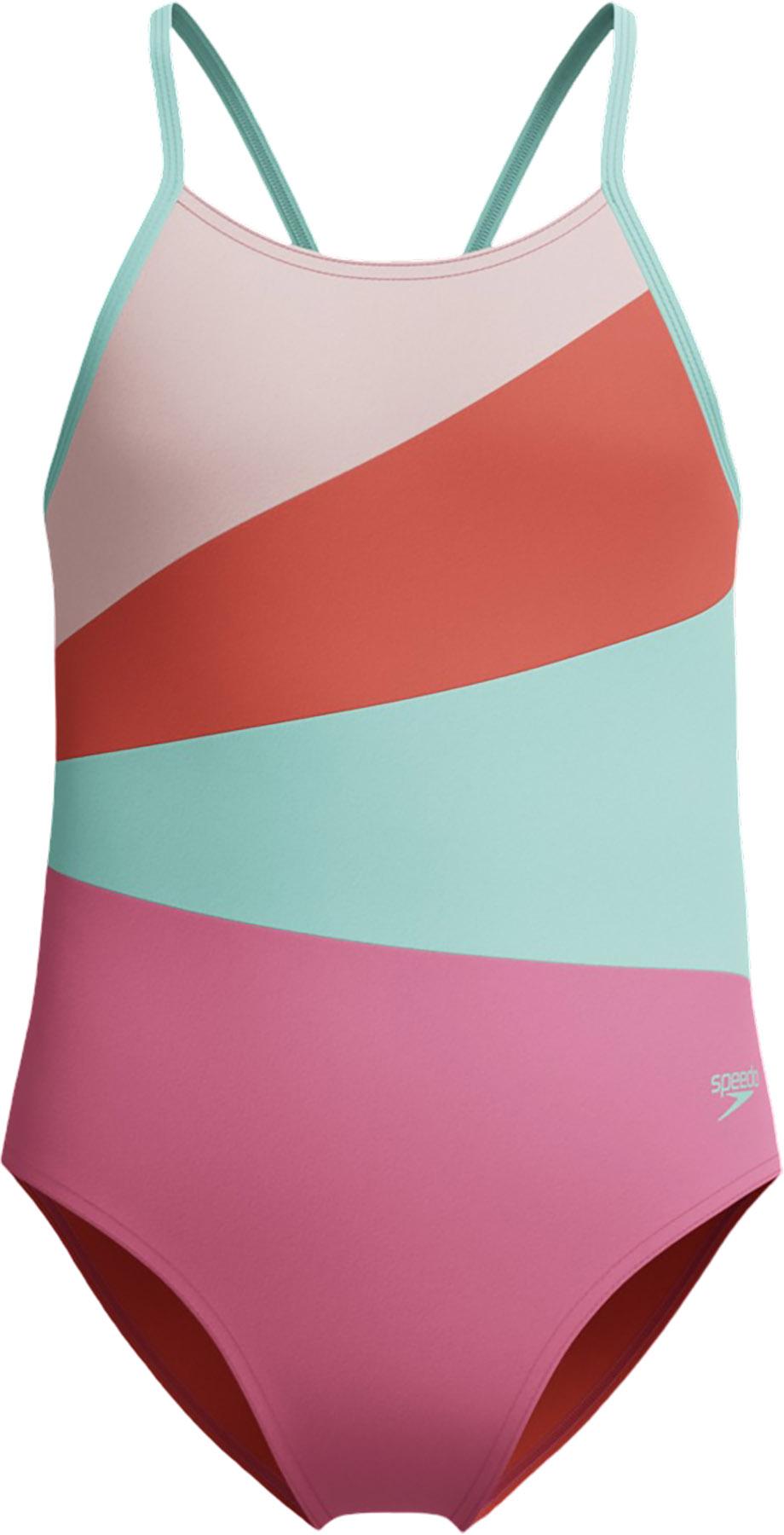 Product gallery image number 3 for product Radiating Splice One Piece Swimsuit - Girls