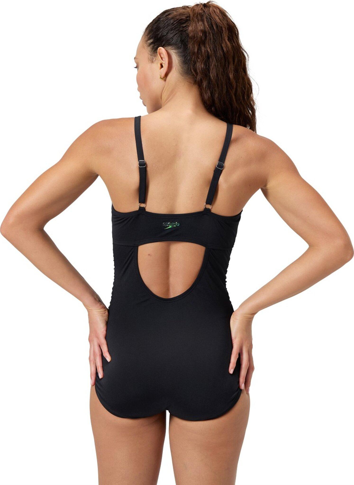 Product gallery image number 6 for product Adjustable Solid Shirred One Piece Swimsuit - Women's