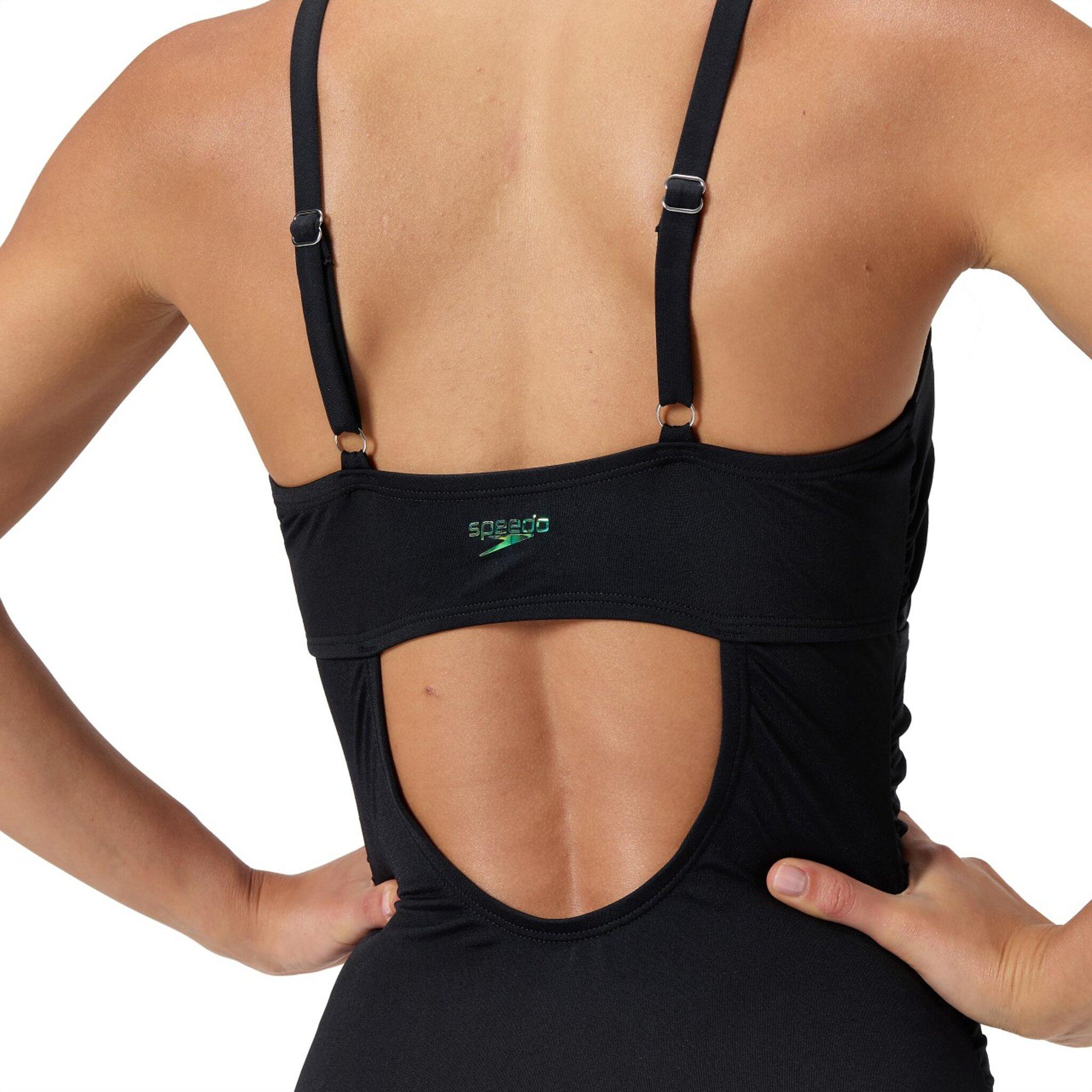 Product gallery image number 7 for product Adjustable Solid Shirred One Piece Swimsuit - Women's