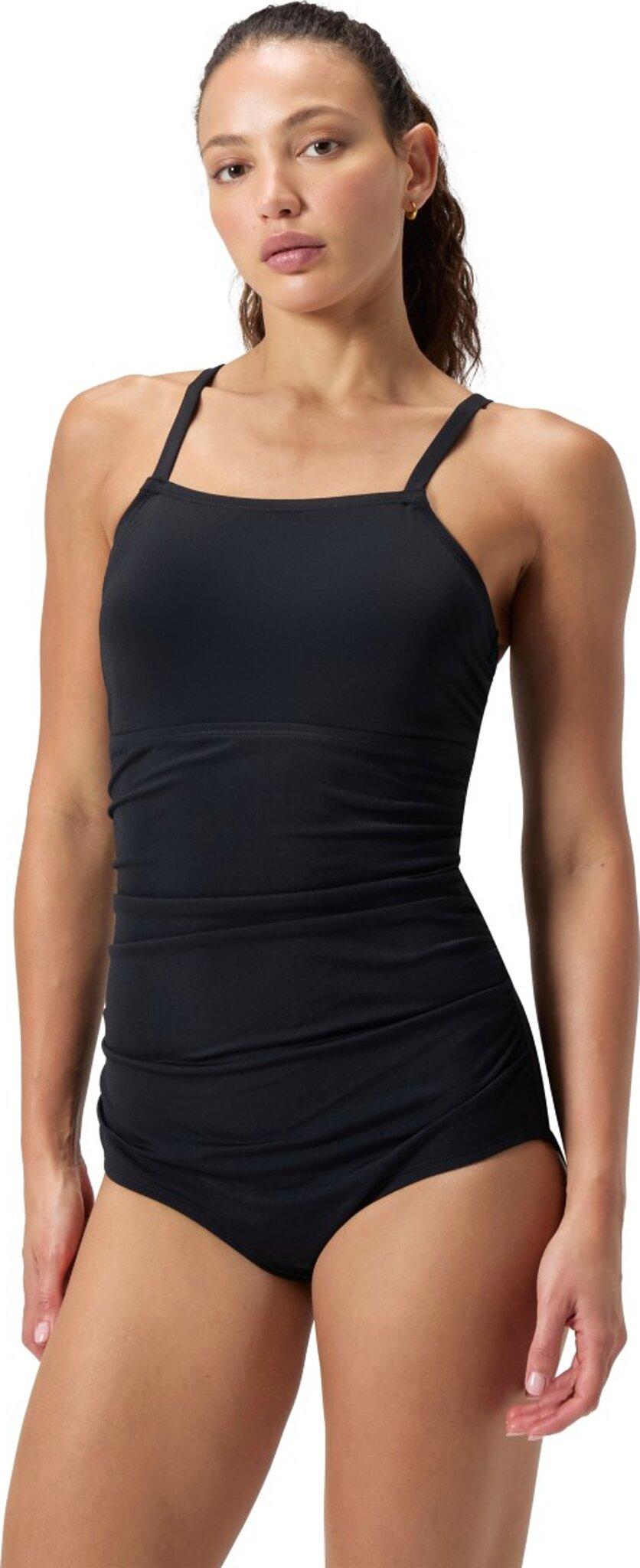 Product gallery image number 5 for product Adjustable Solid Shirred One Piece Swimsuit - Women's