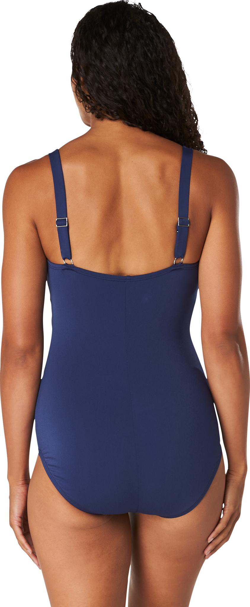Product gallery image number 4 for product Solid Shirred Tank One Piece Swimsuit - Women's