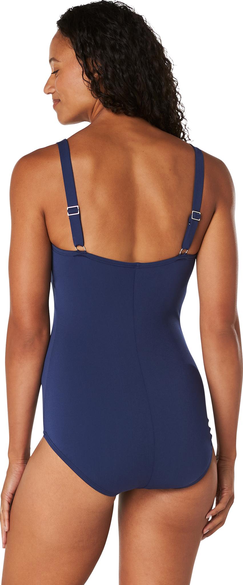 Product gallery image number 5 for product Solid Shirred Tank One Piece Swimsuit - Women's