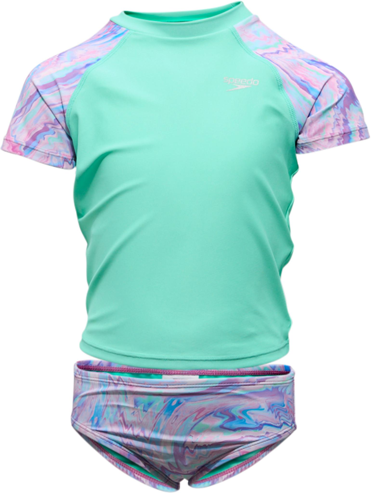 Product gallery image number 1 for product Short Sleeve Rashguard Swim Set - Girls