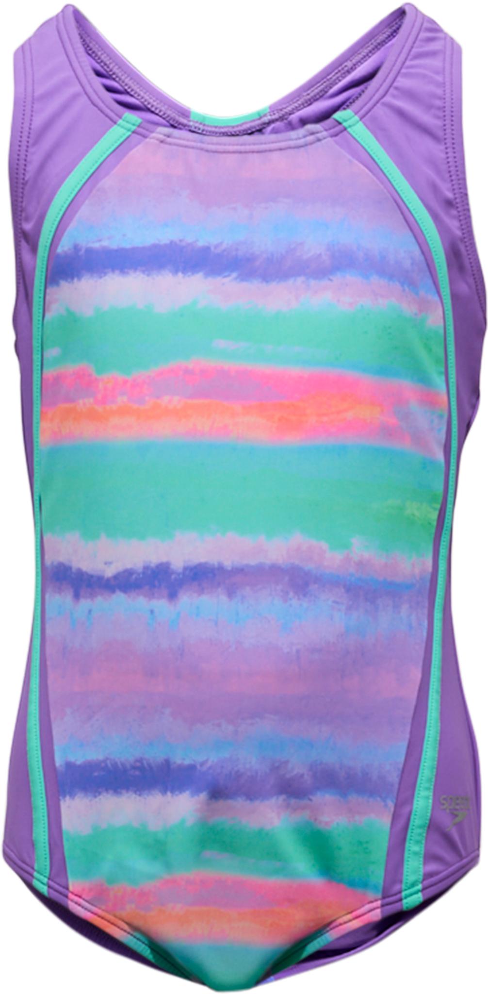 Product gallery image number 1 for product Printed SPORT Splice One Piece Swimsuit - Girl
