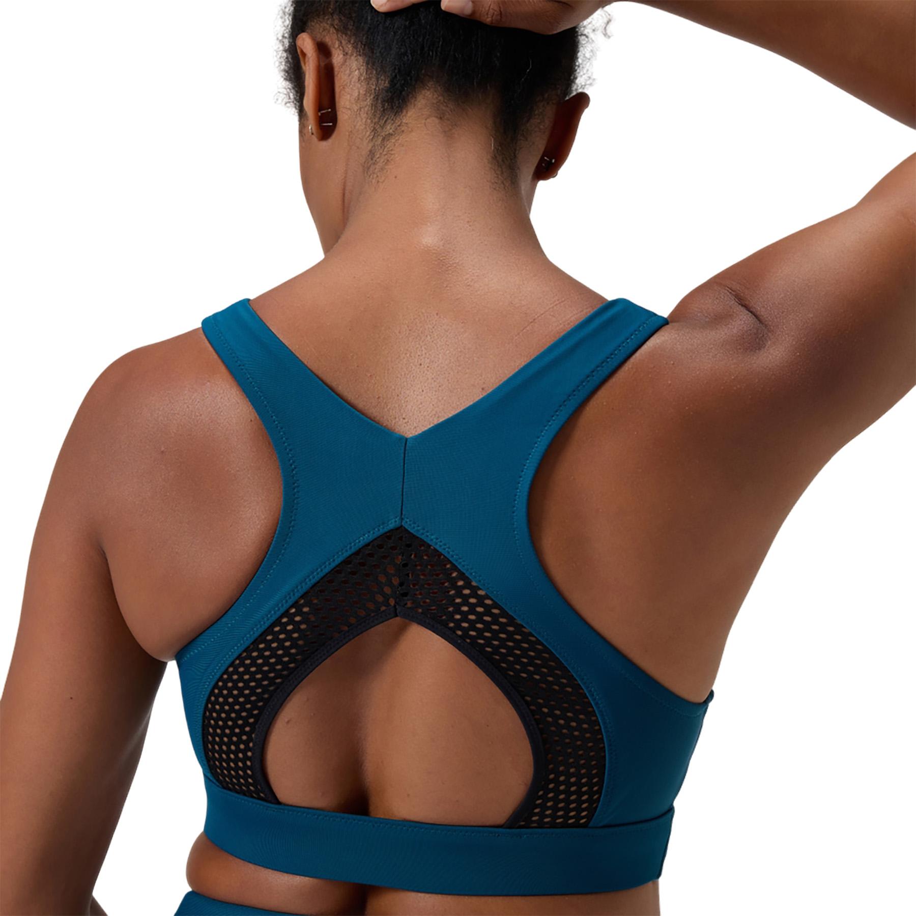 Product gallery image number 2 for product Solid Highneck Mesh Bikini Top - Women's