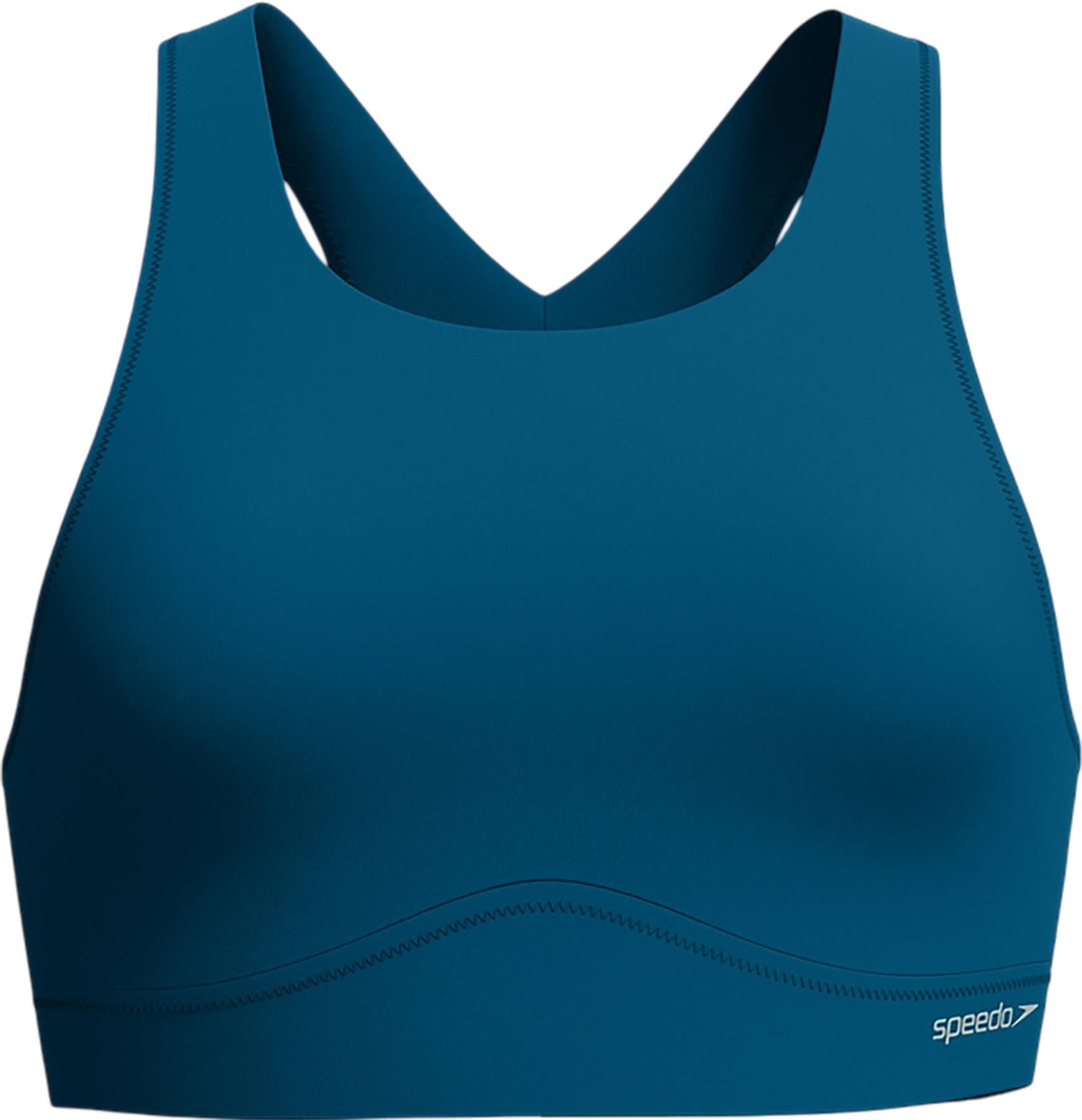 Product gallery image number 7 for product Solid Highneck Mesh Bikini Top - Women's