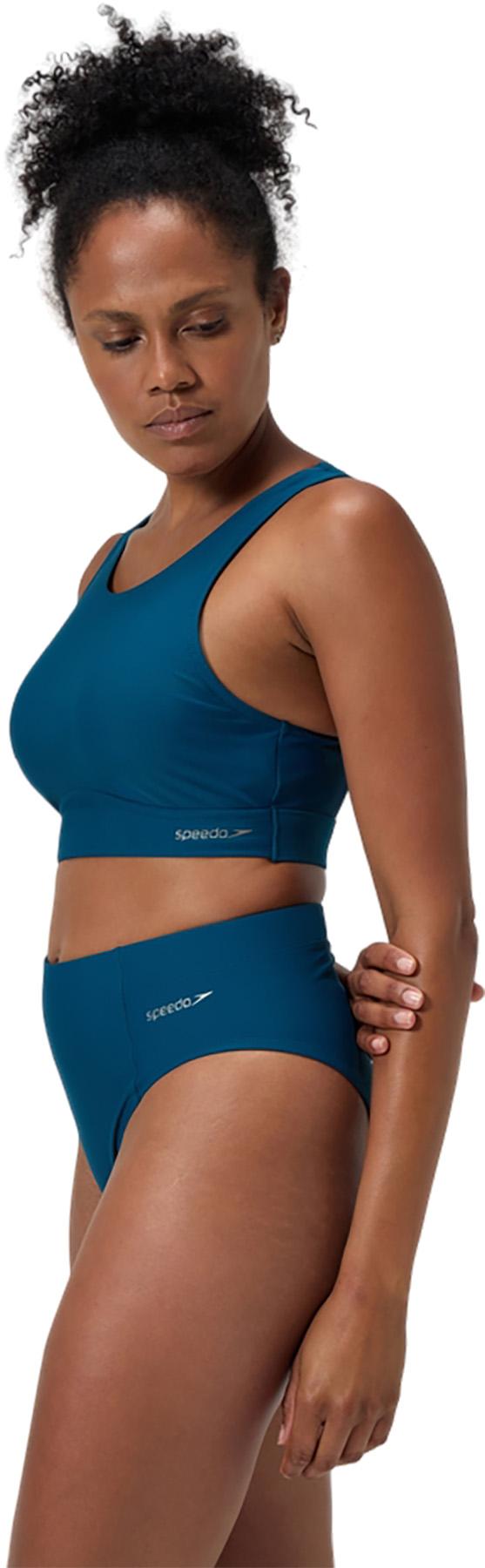 Product gallery image number 10 for product Solid Highneck Mesh Bikini Top - Women's