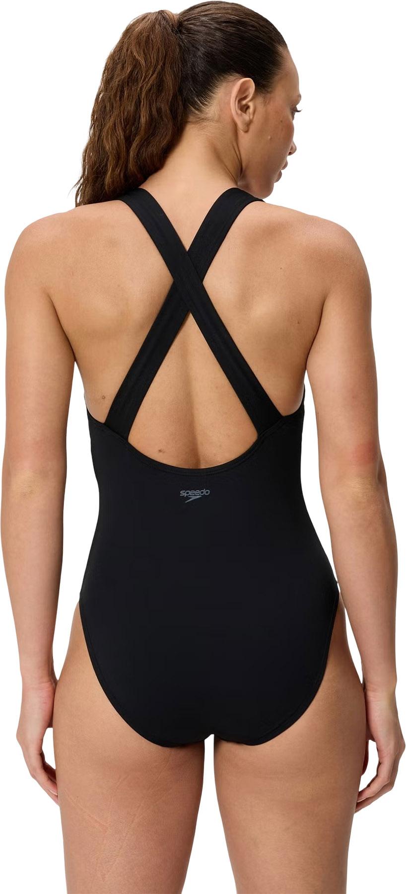 Product gallery image number 2 for product Maillot de bain une pièce uni à encolure dégagée - Femme