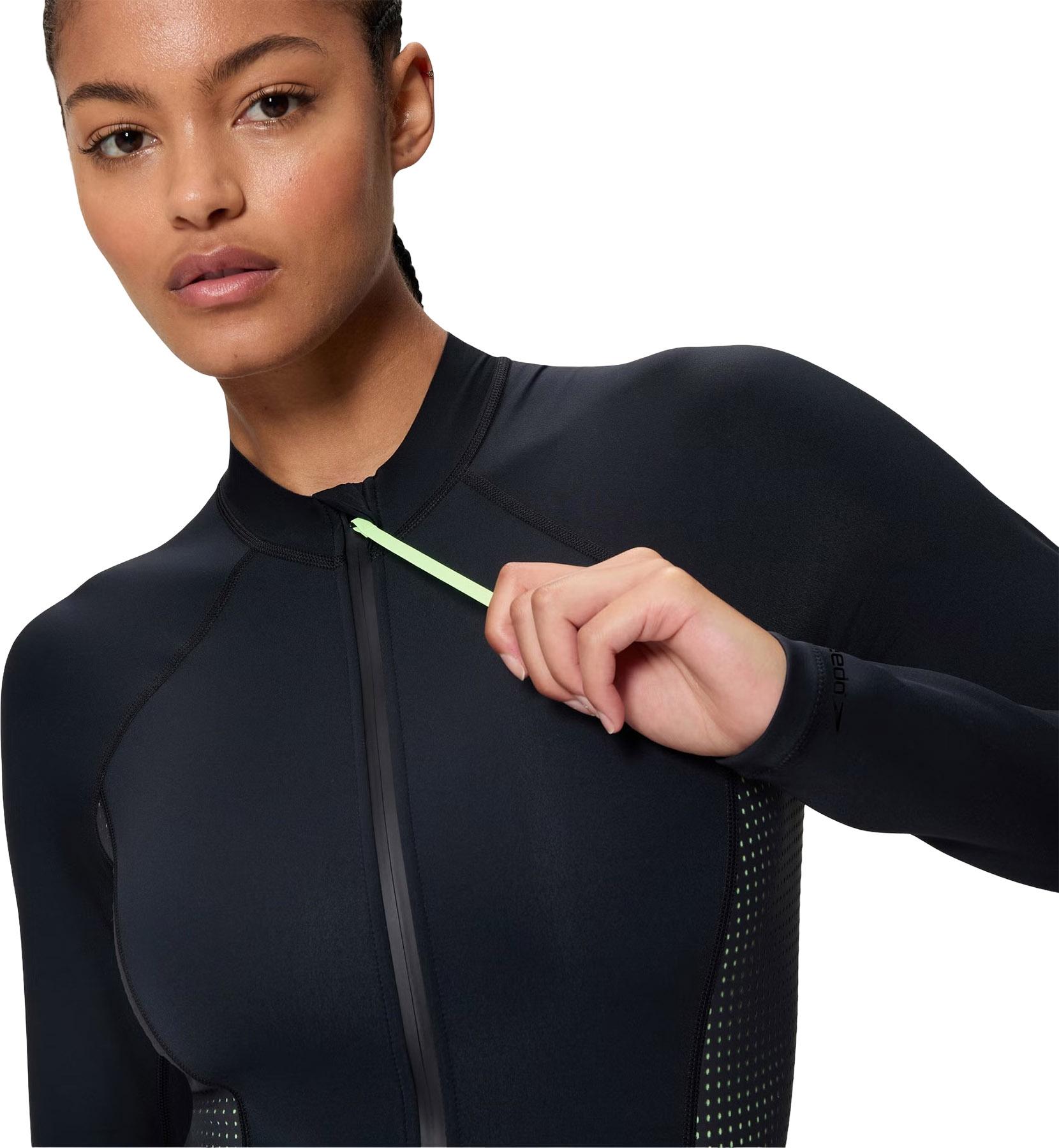 Product gallery image number 2 for product Scuba Flex Long Sleeve Zip One Piece Swimsuit - Women's