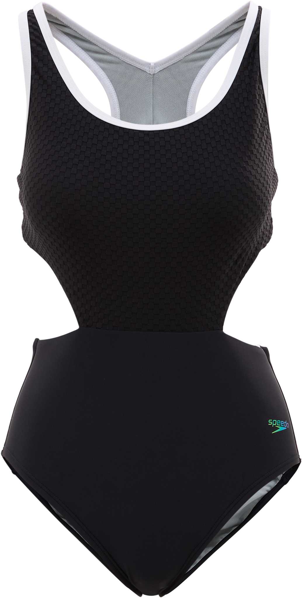 Product image for Jacquard Splice One Piece Swimsuit with Side Cut Out - Women's