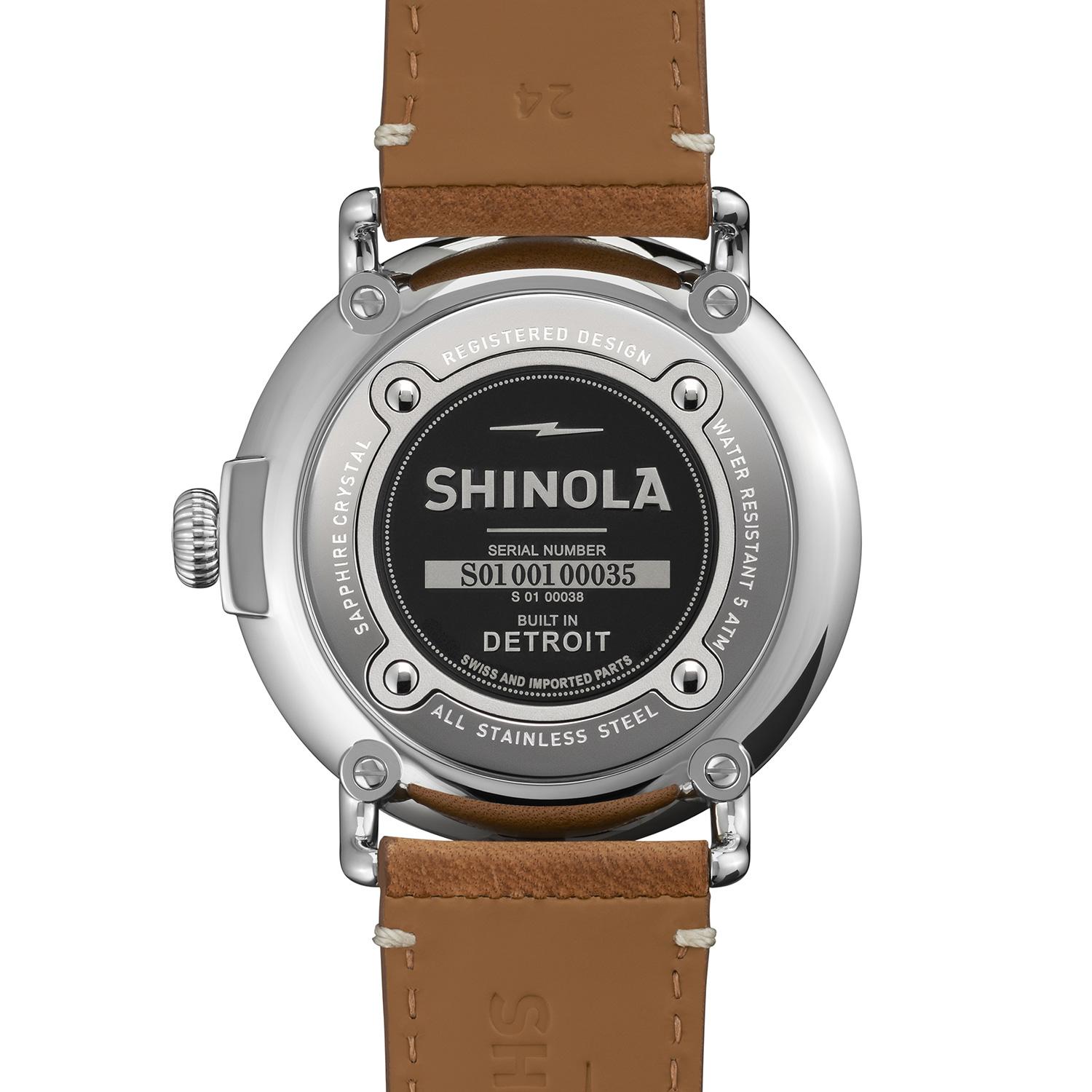 Product gallery image number 3 for product The Runwell 47mm - Tan Leather Strap + Green Dial Watch - Men's