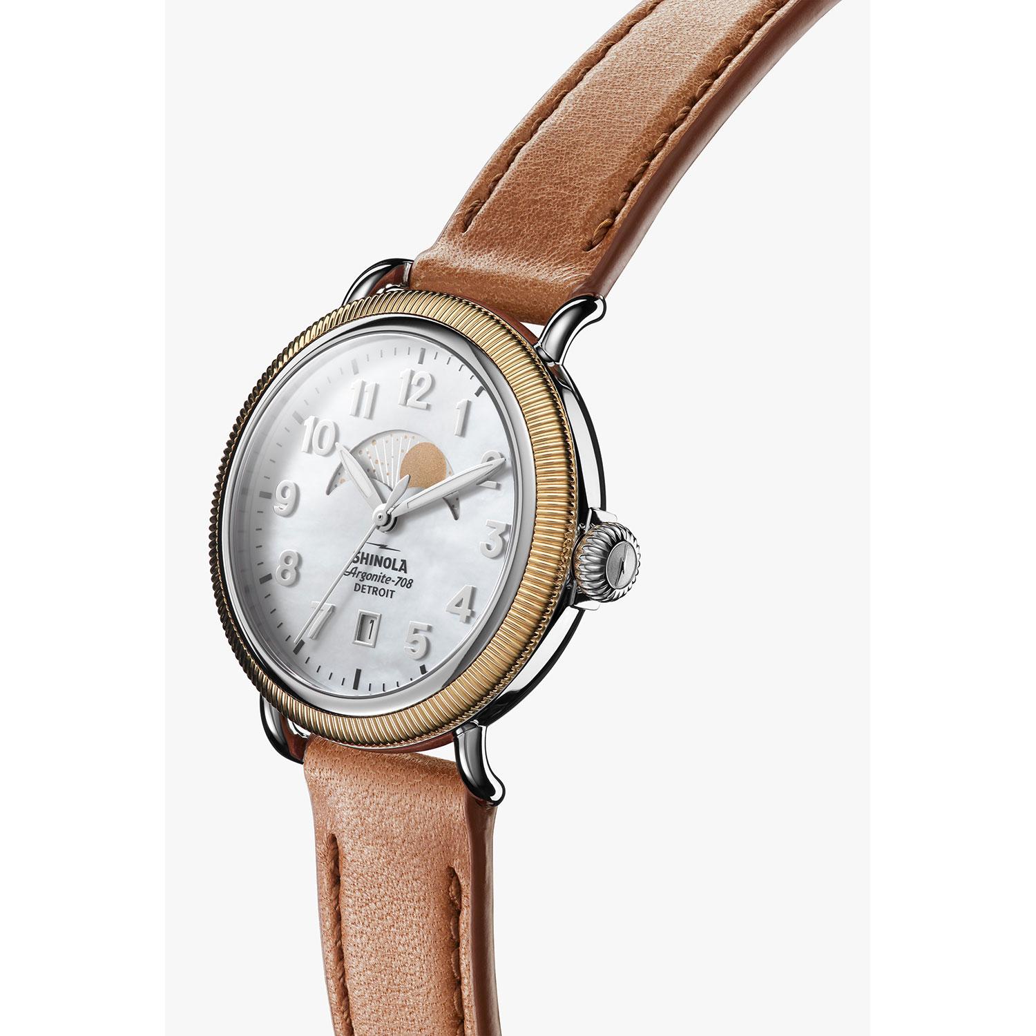 Product gallery image number 4 for product The Runwell Coin Edge Moon Phase 38mm Watch