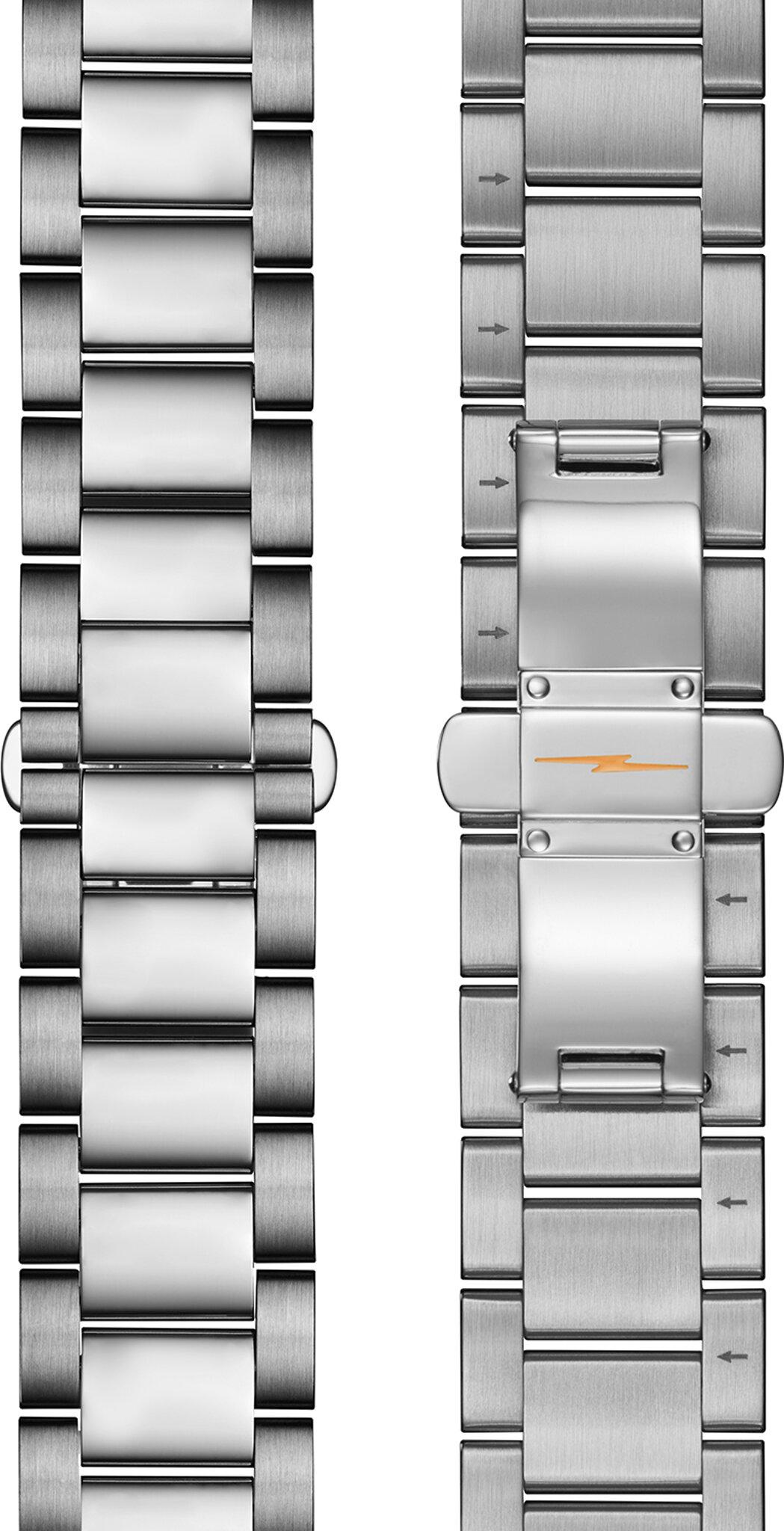 Product gallery image number 4 for product Runwell 3H 41mm Silver Bracelet Petosky Watch - Unisex