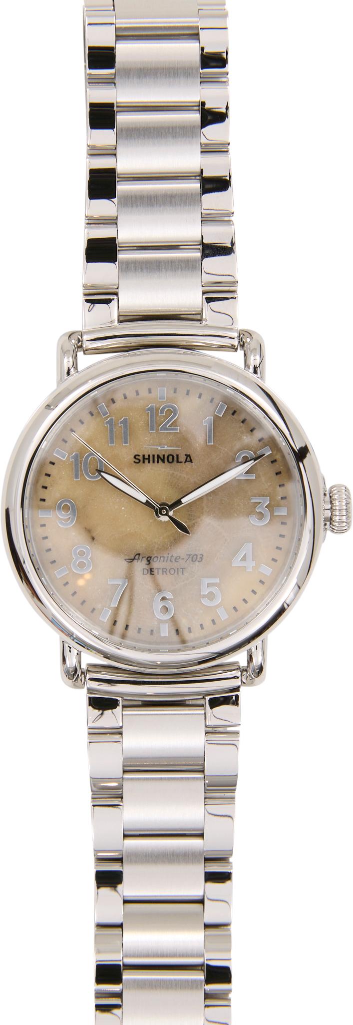 Product image for Runwell 3H 41mm Silver Bracelet Petosky Watch - Unisex