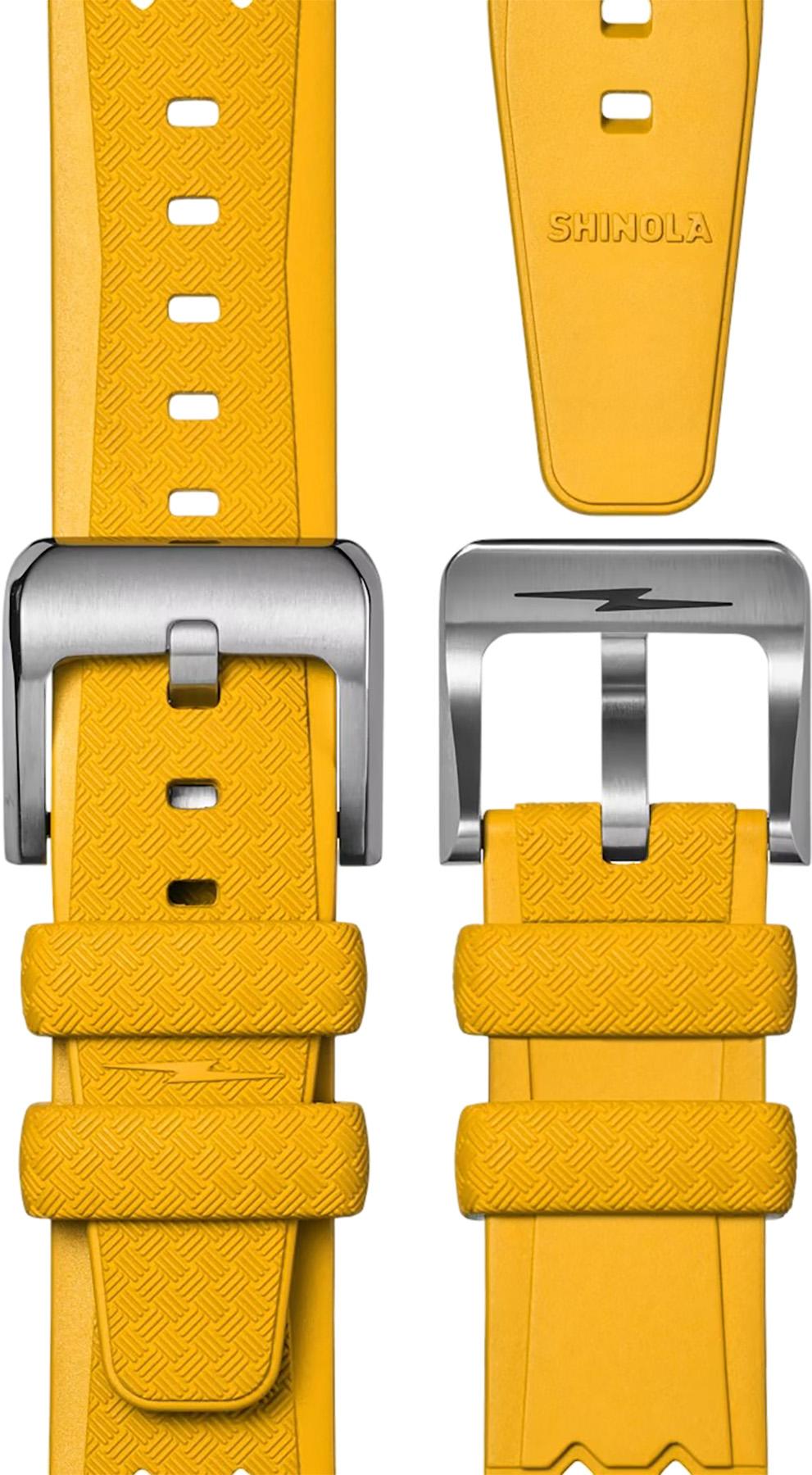 Product gallery image number 4 for product Duck 3HD 40mm Canary Rubber Strap Watch - Unisex