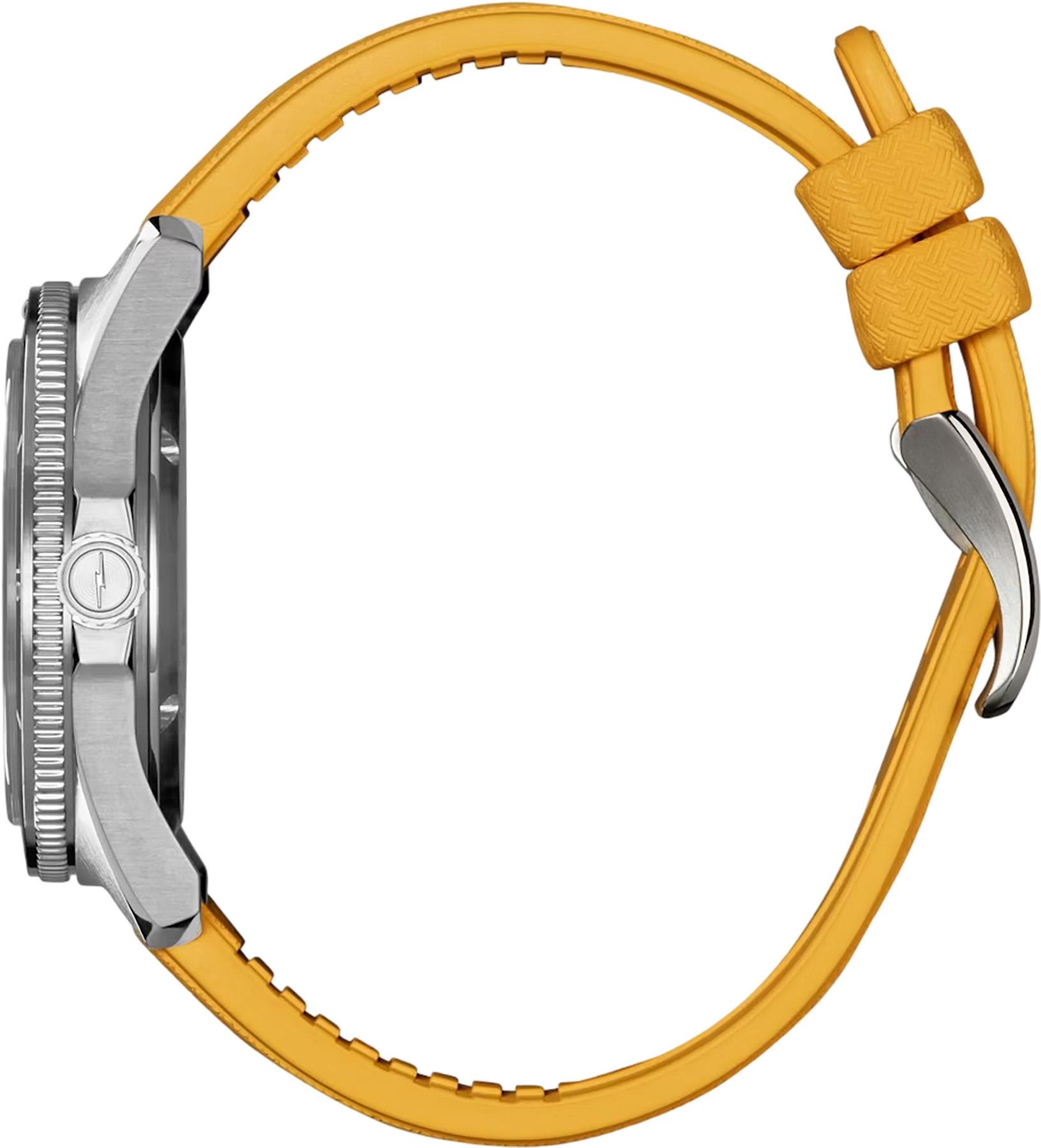 Product gallery image number 3 for product Duck 3HD 40mm Canary Rubber Strap Watch - Unisex