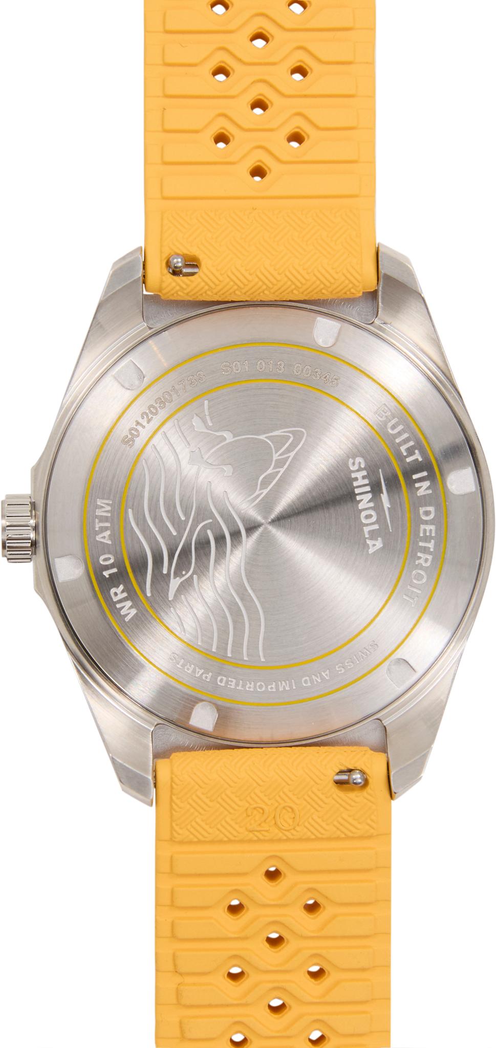 Product gallery image number 8 for product Duck 3HD 40mm Canary Rubber Strap Watch - Unisex