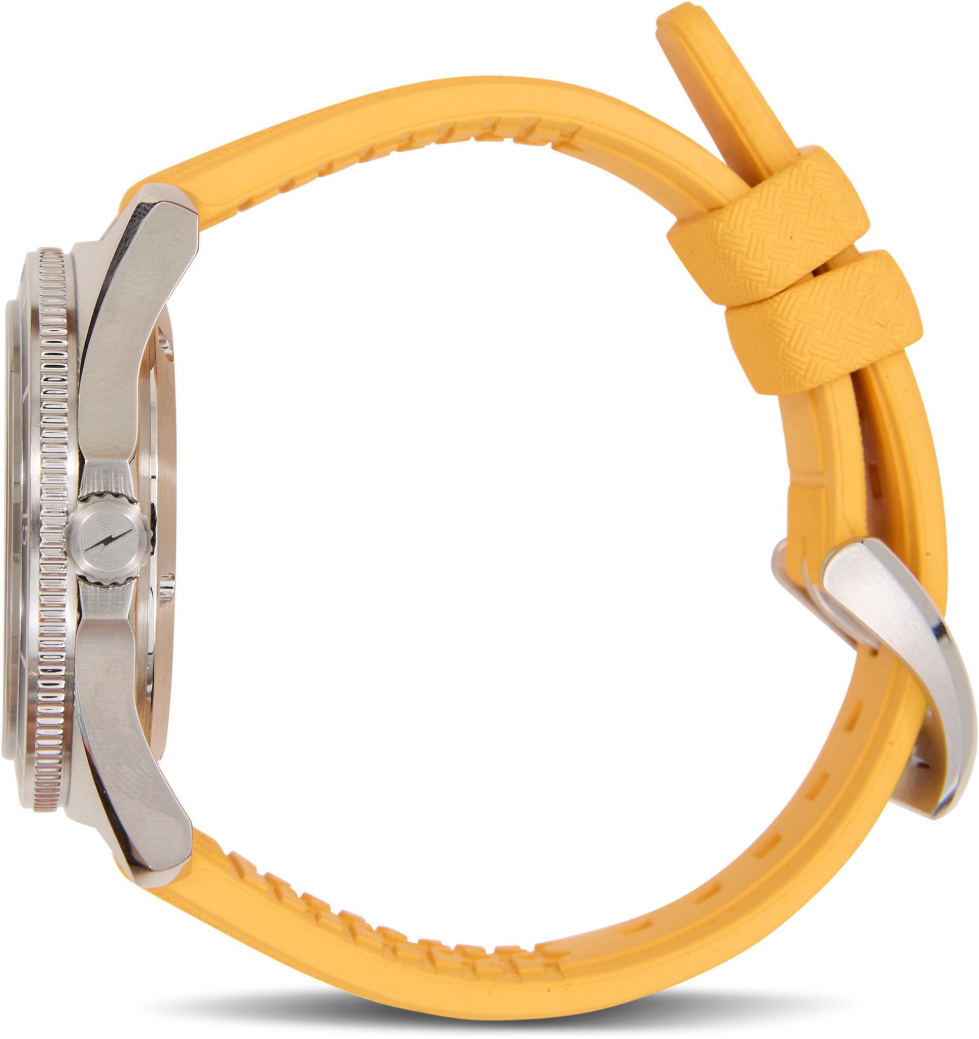 Product gallery image number 7 for product Duck 3HD 40mm Canary Rubber Strap Watch - Unisex