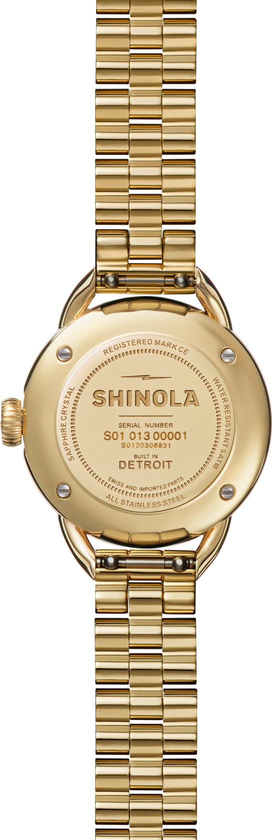 Product gallery image number 2 for product Runabout 3H Petoskey Gold Bracelet Watch 25mm - Women's