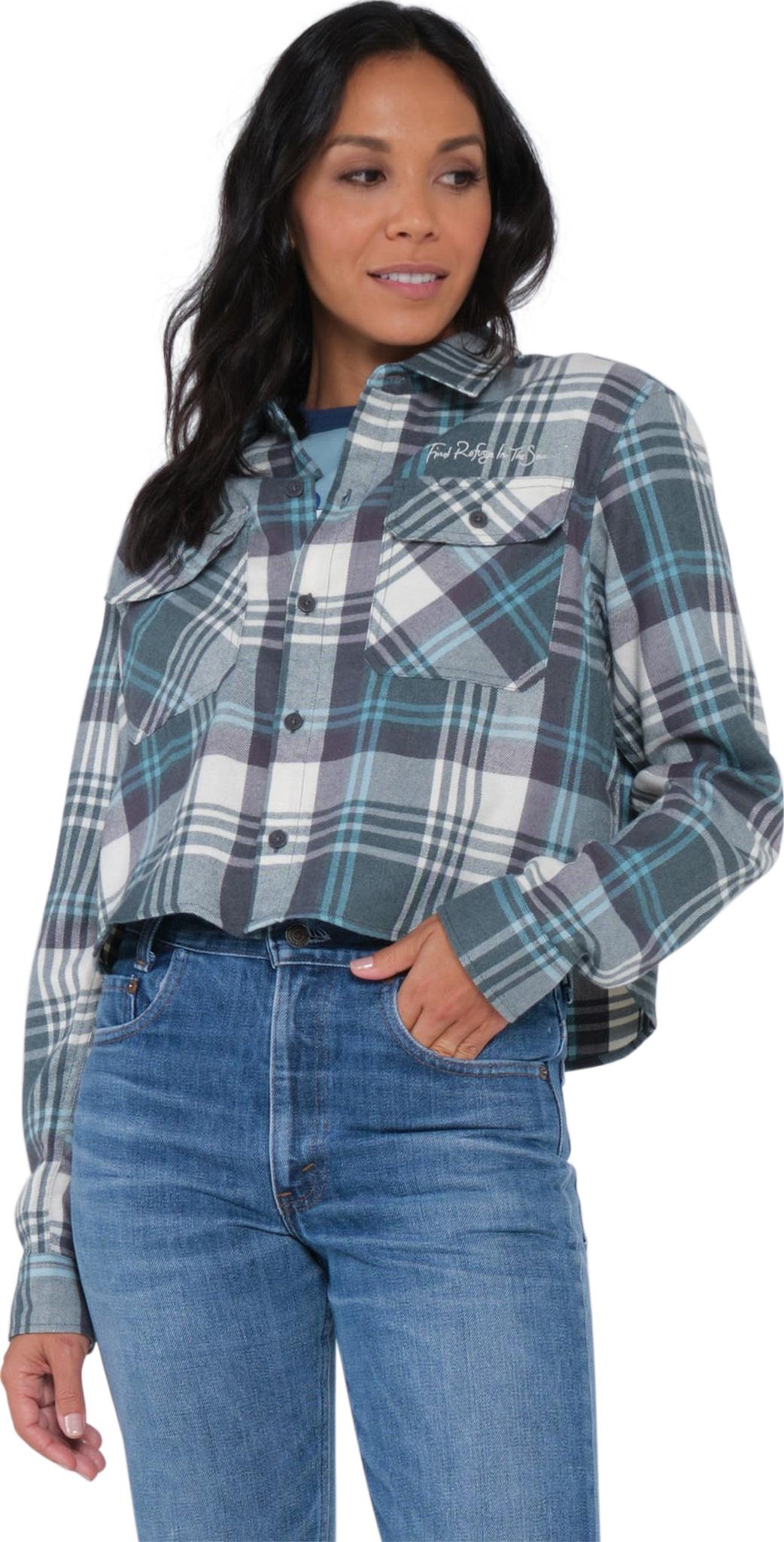 Product gallery image number 2 for product Golden Age Crop Flannel Shirt - Women's