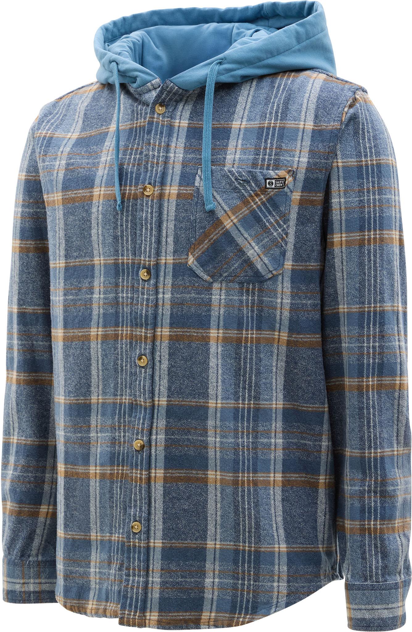 Product gallery image number 2 for product Chemise en flanelle à capuchon Whitewash - Homme