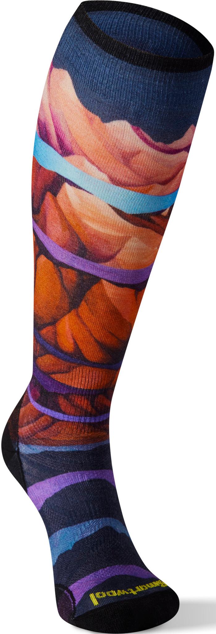 Product gallery image number 2 for product Mi-chaussettes à imprimé montagne sans matelassage Performance Ski - Femme