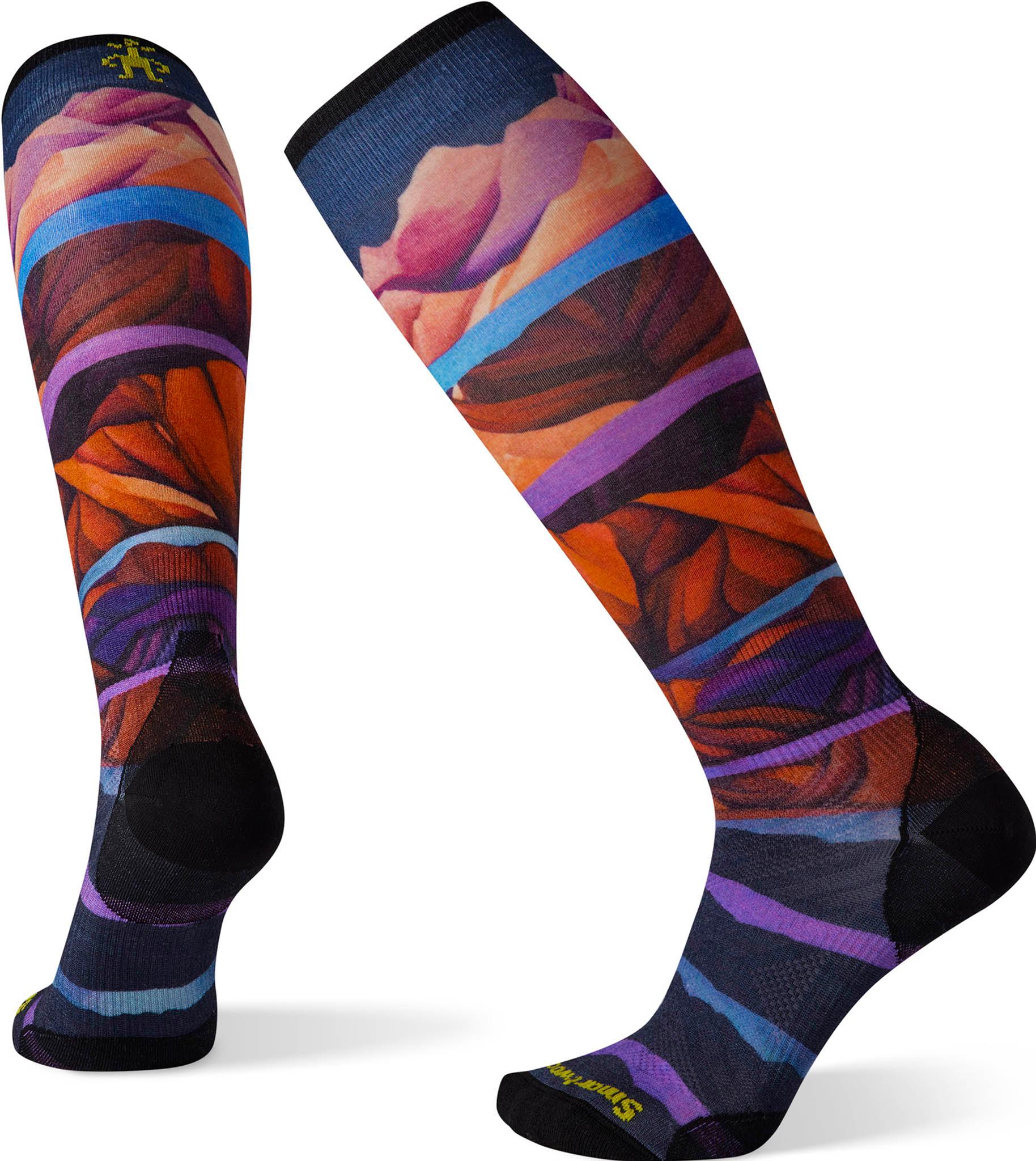 Product gallery image number 1 for product Mi-chaussettes à imprimé montagne sans matelassage Performance Ski - Femme