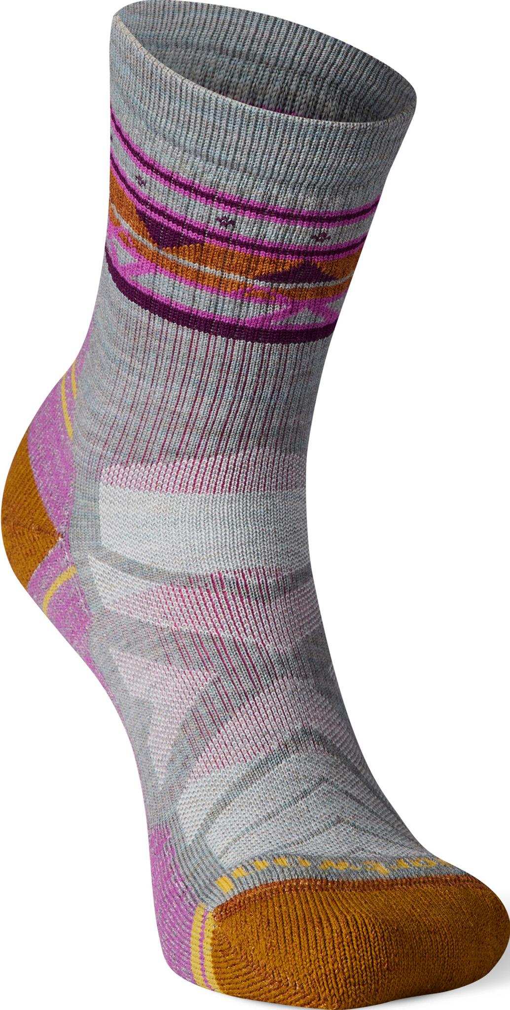 Product gallery image number 2 for product Hike Light Cushion Ethno Graphic Mid Crew Socks - Women's