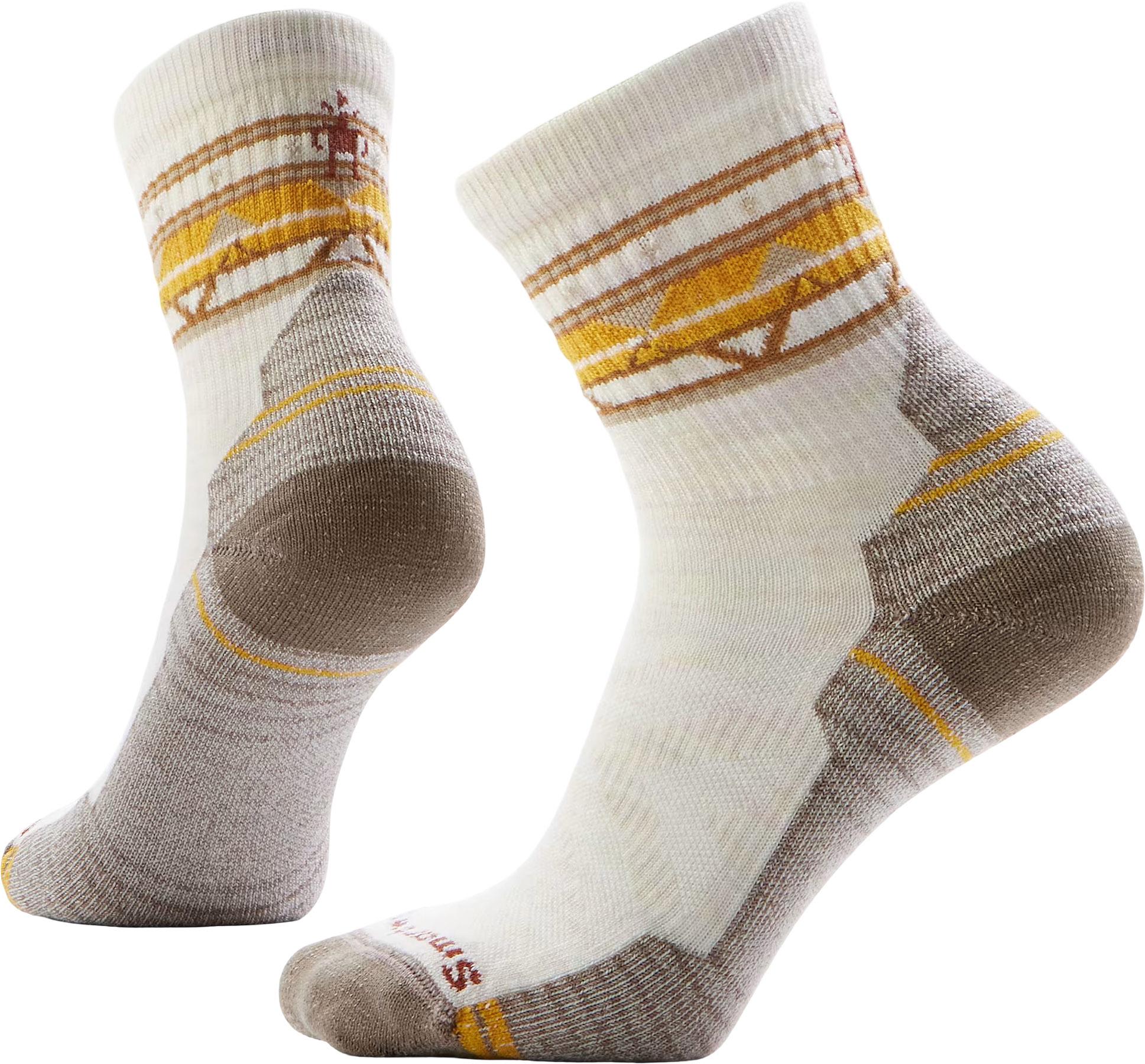 Product image for Chaussettes de randonnée mi-mollet à matelassage léger et motif ethnique - Femme