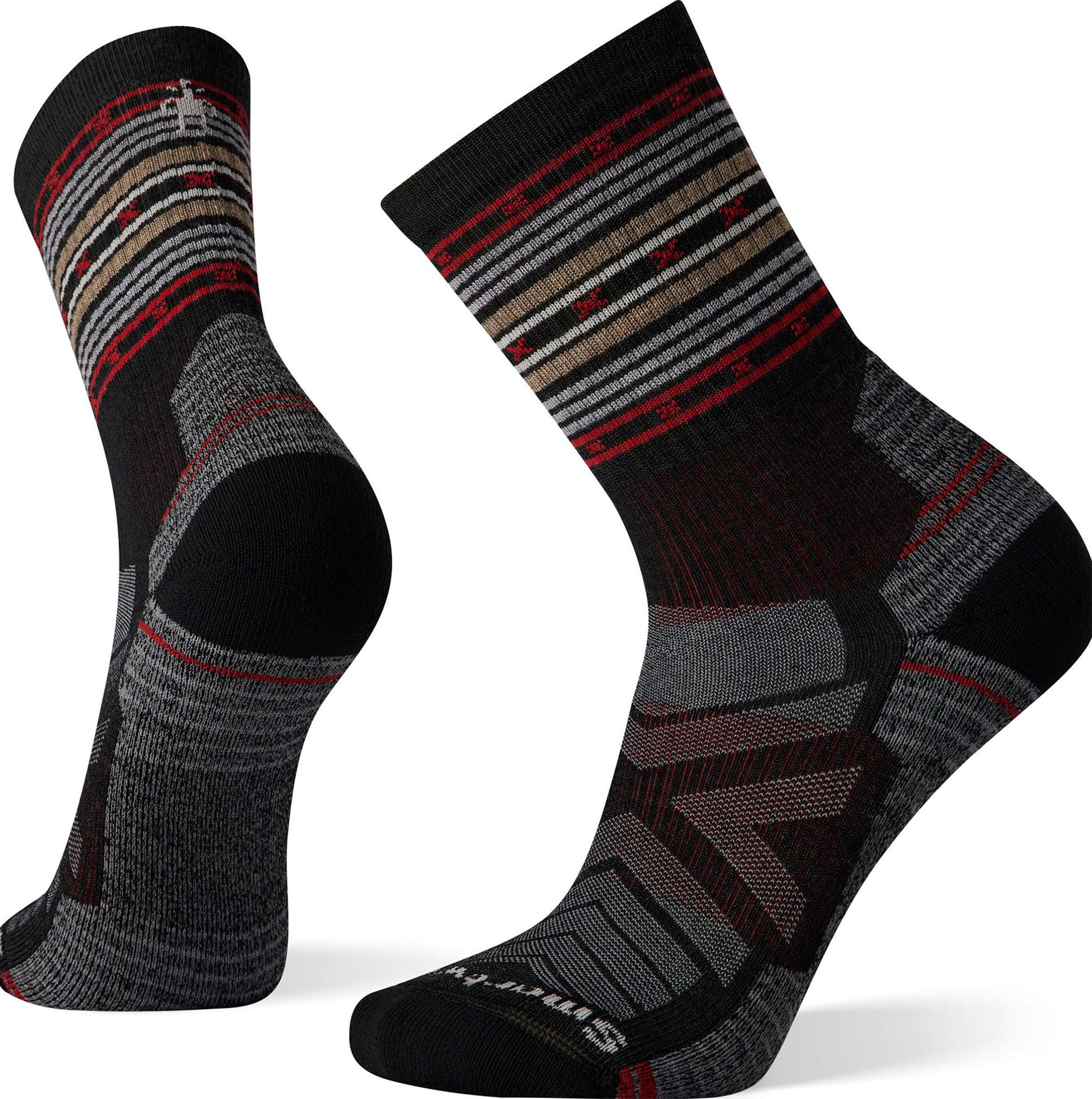 Product gallery image number 1 for product Hike Light Cushion Spiked Stripe Crew Socks - Unisex