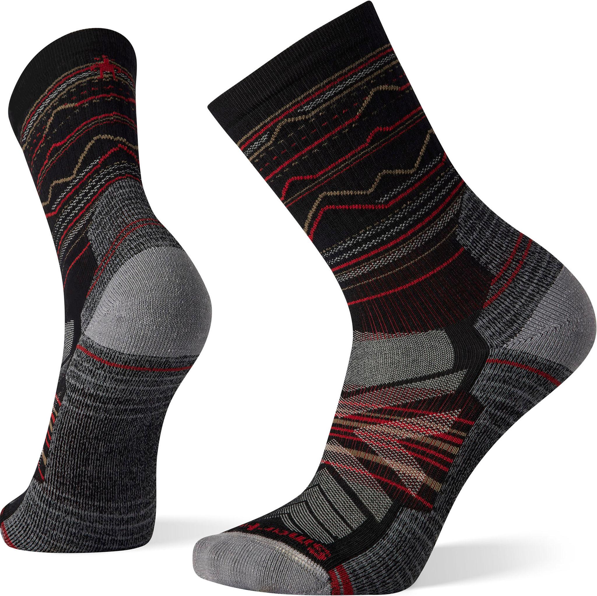 Product gallery image number 1 for product Performance Hike Light Cushion Mountain Range Pattern Crew Socks - Unisex