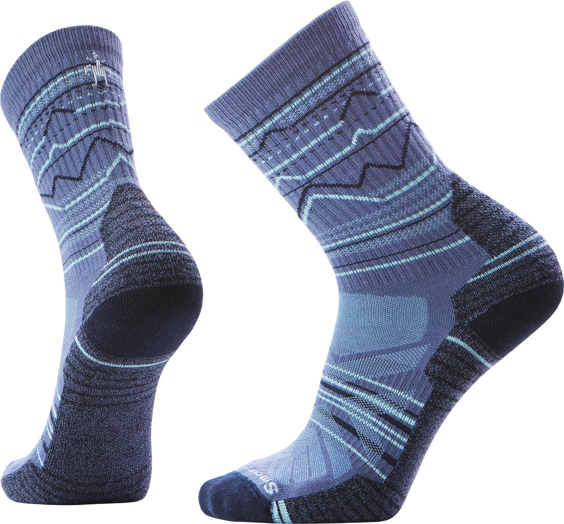 Product image for Performance Hike Light Cushion Mountain Range Pattern Crew Socks - Unisex