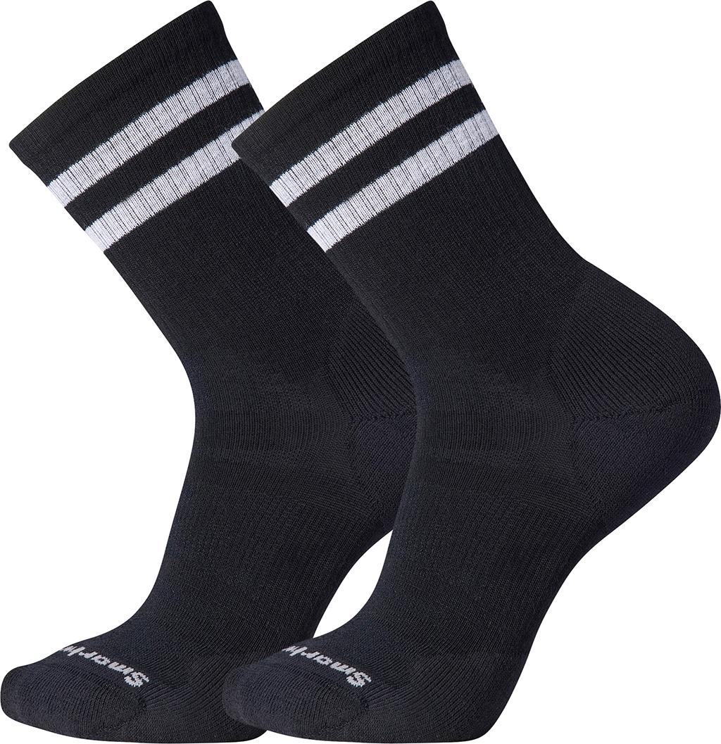 Image de produit pour Lot de 2 paires de chaussettes mi-mollet à rayures Targeted Cushion de Athletic - Unisexe