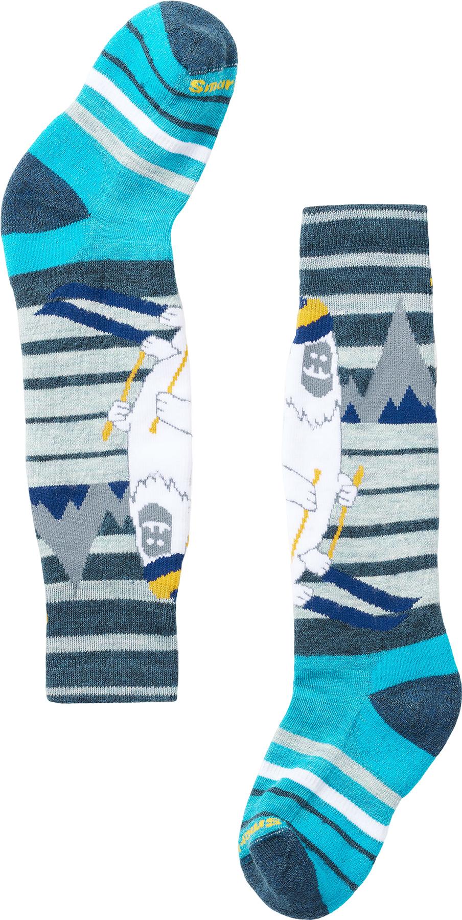 Numéro de l'image de la galerie de produits 2 pour le produit Chaussettes de sports d'hiver sous-genou à matelassage intégral et motif yéti - Enfant