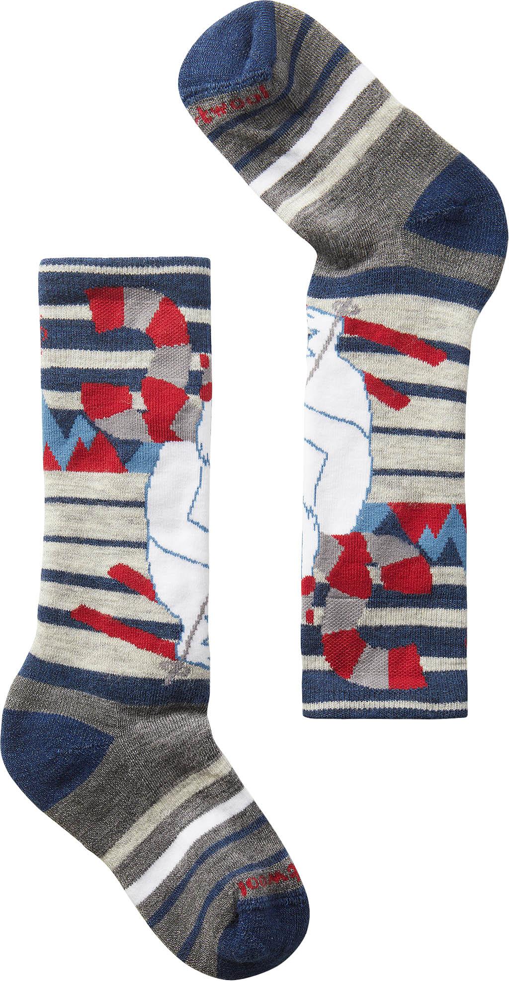 Image de produit pour Chaussettes de sports d'hiver sous-genou à matelassage intégral et motif yéti - Enfant