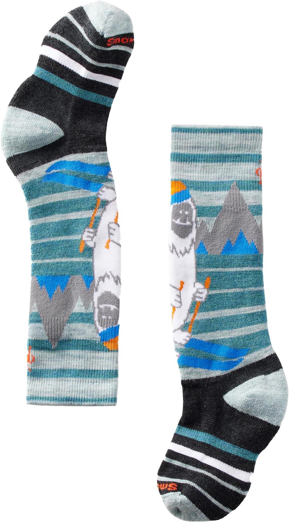 Numéro de l'image de la galerie de produits 1 pour le produit Chaussettes de sports d'hiver sous-genou à matelassage intégral et motif yéti - Enfant