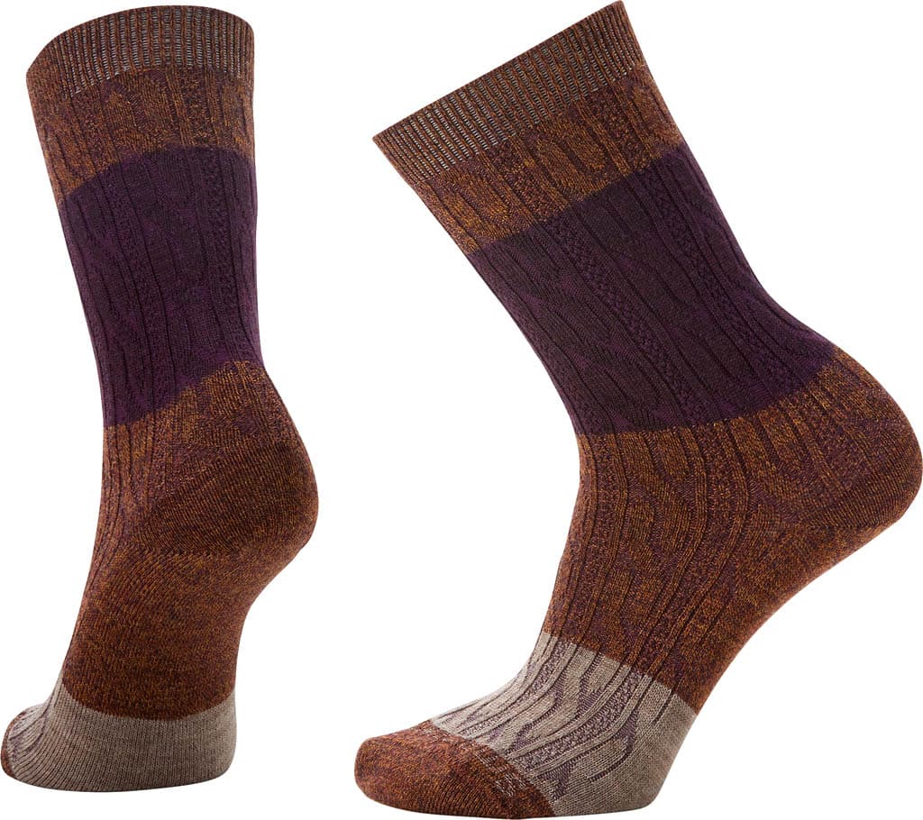 Product gallery image number 1 for product Everyday Color Block Cable Crew Socks - Unisex