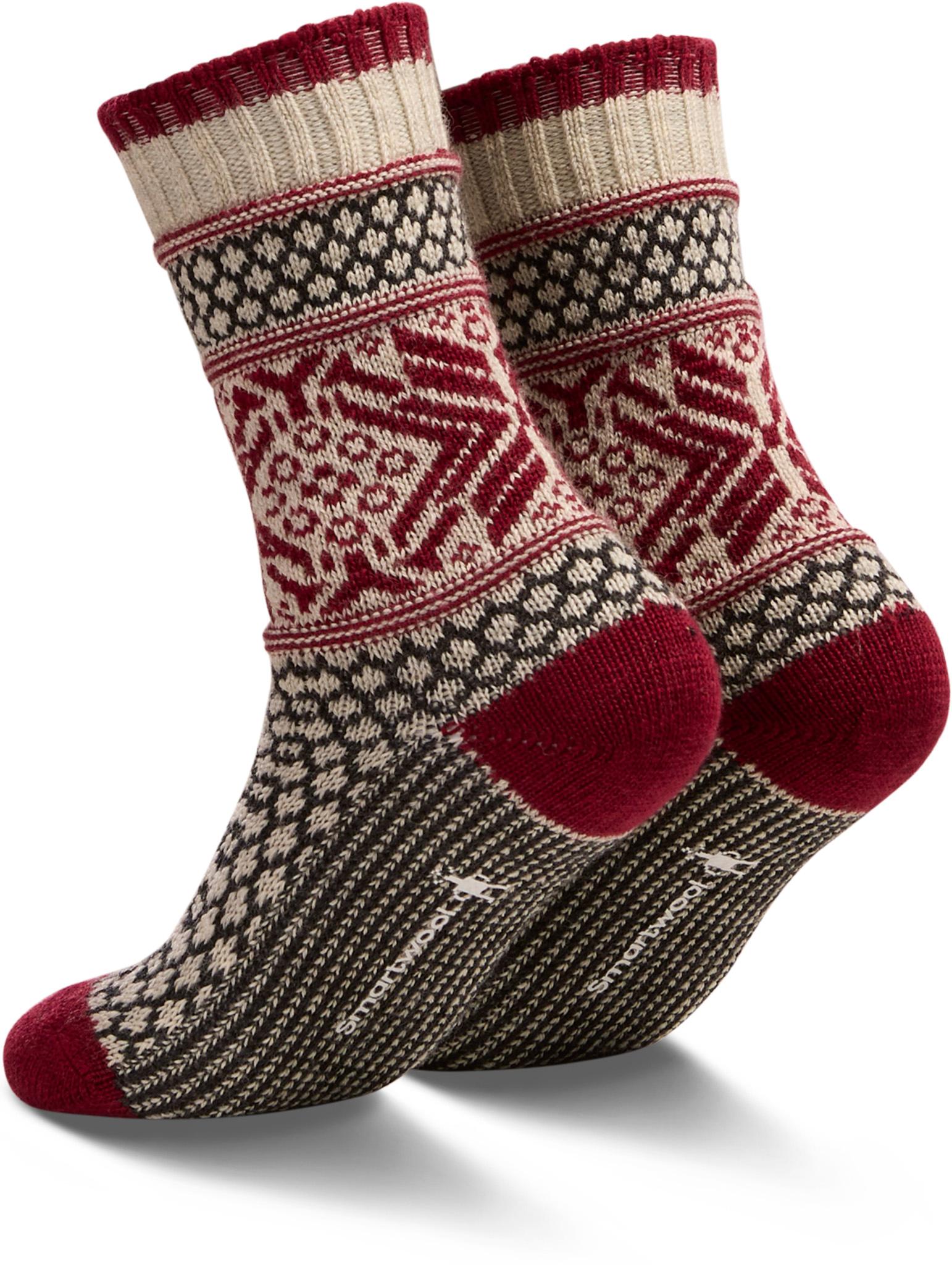 Product gallery image number 2 for product Everyday Popcorn Snowflake Pattern Crew Socks - Unisex