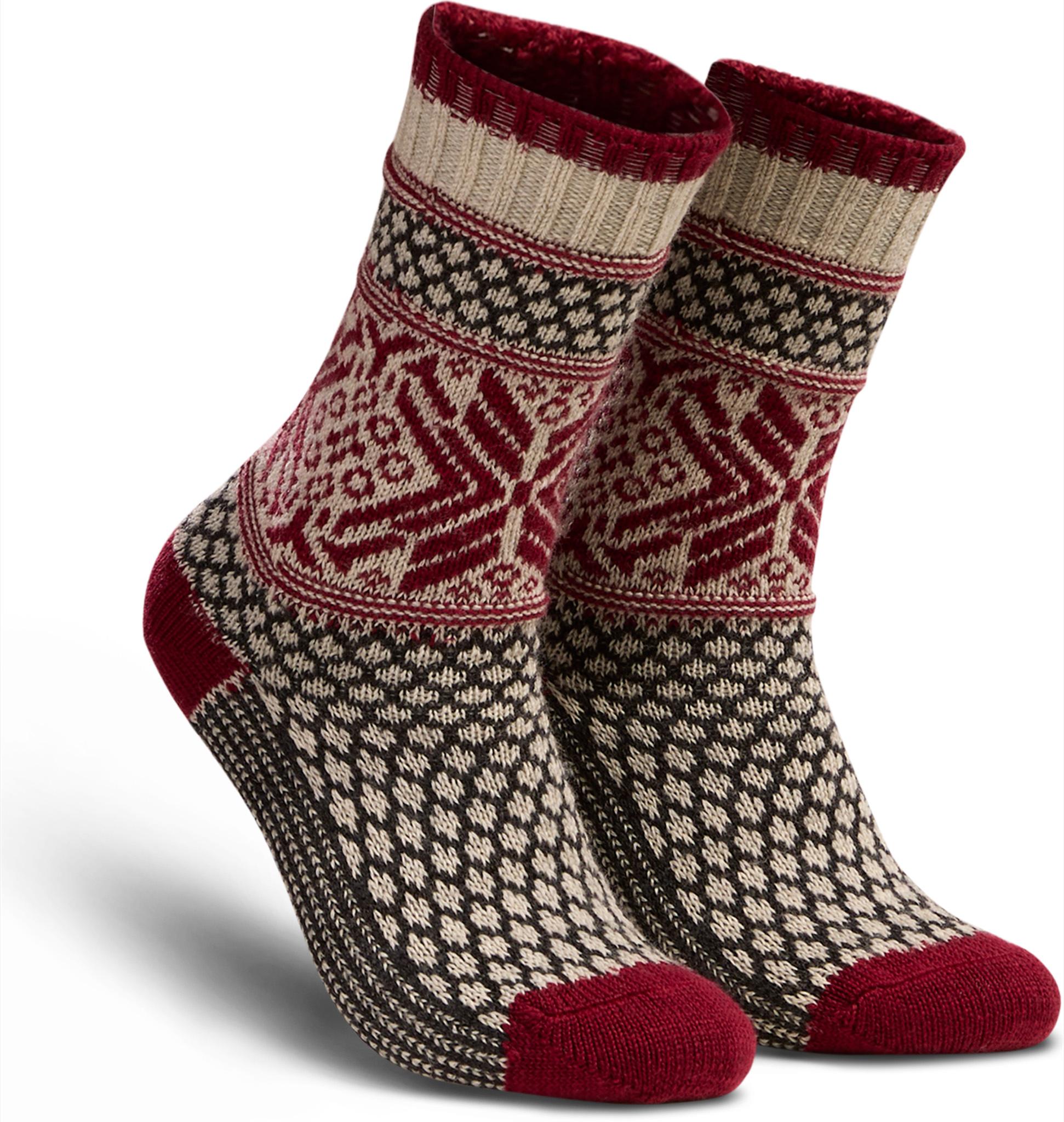 Product gallery image number 1 for product Everyday Popcorn Snowflake Pattern Crew Socks - Unisex