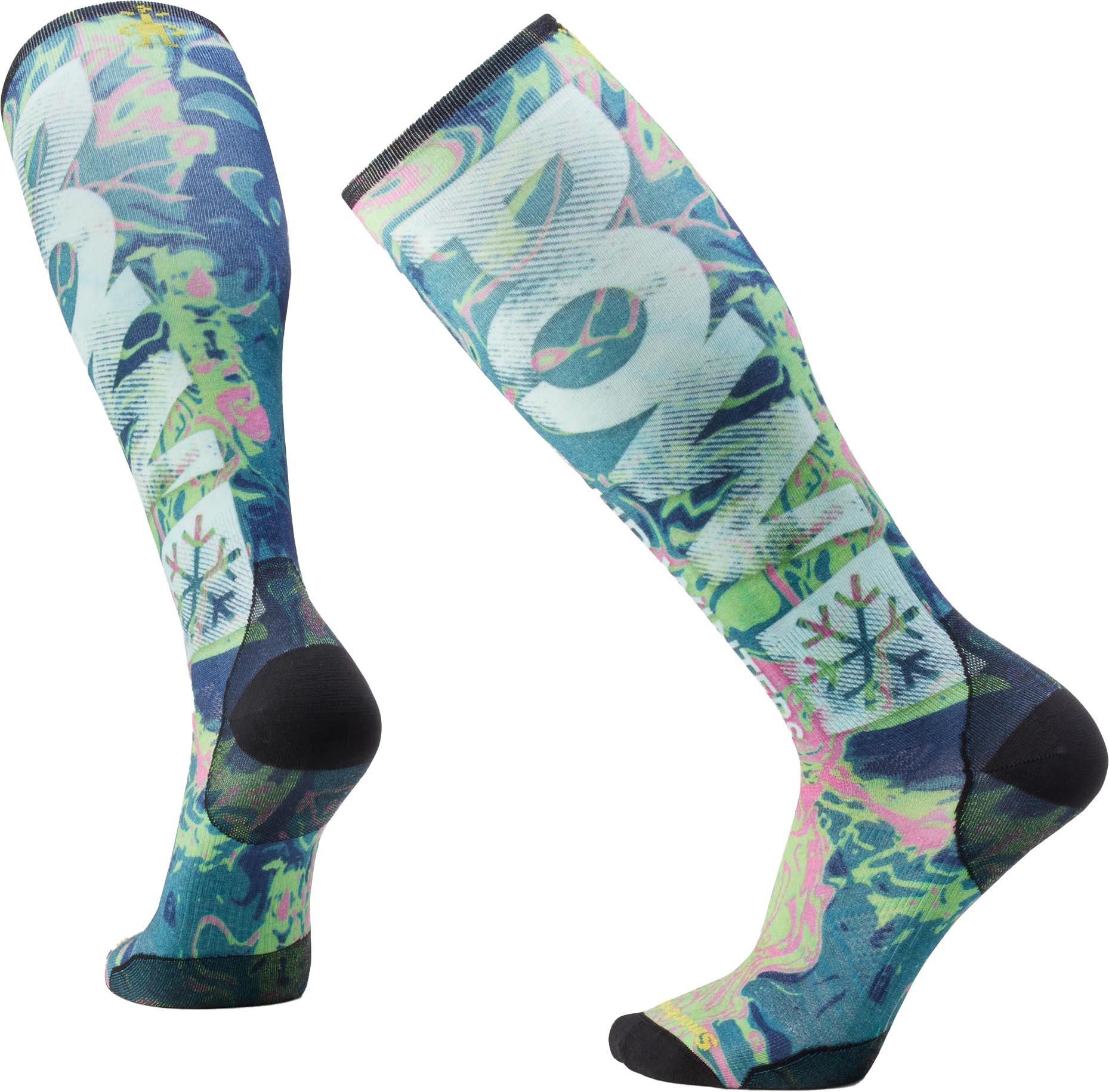 Product gallery image number 2 for product Ski Zero Cushion POW Print OTC Socks - Unisex